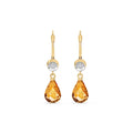 Yellow Gold Earrings Citrine 10K — Giuseppina