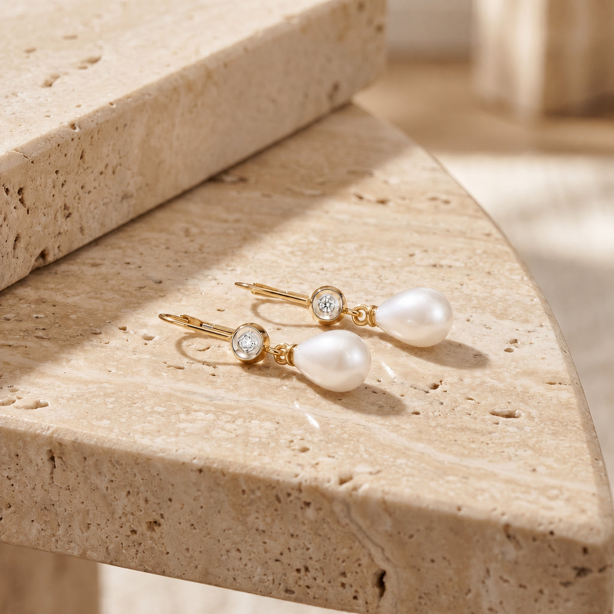 Yellow Gold Earrings Citrine 10K — Giuseppina