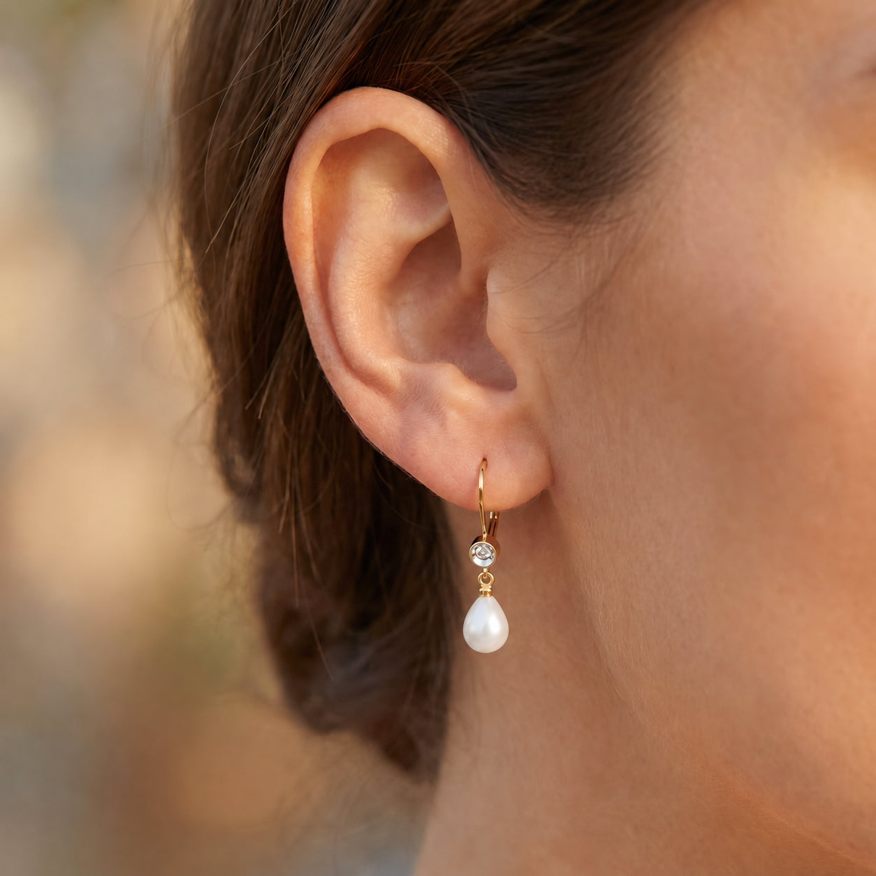 Yellow Gold Earrings Citrine 10K — Giuseppina