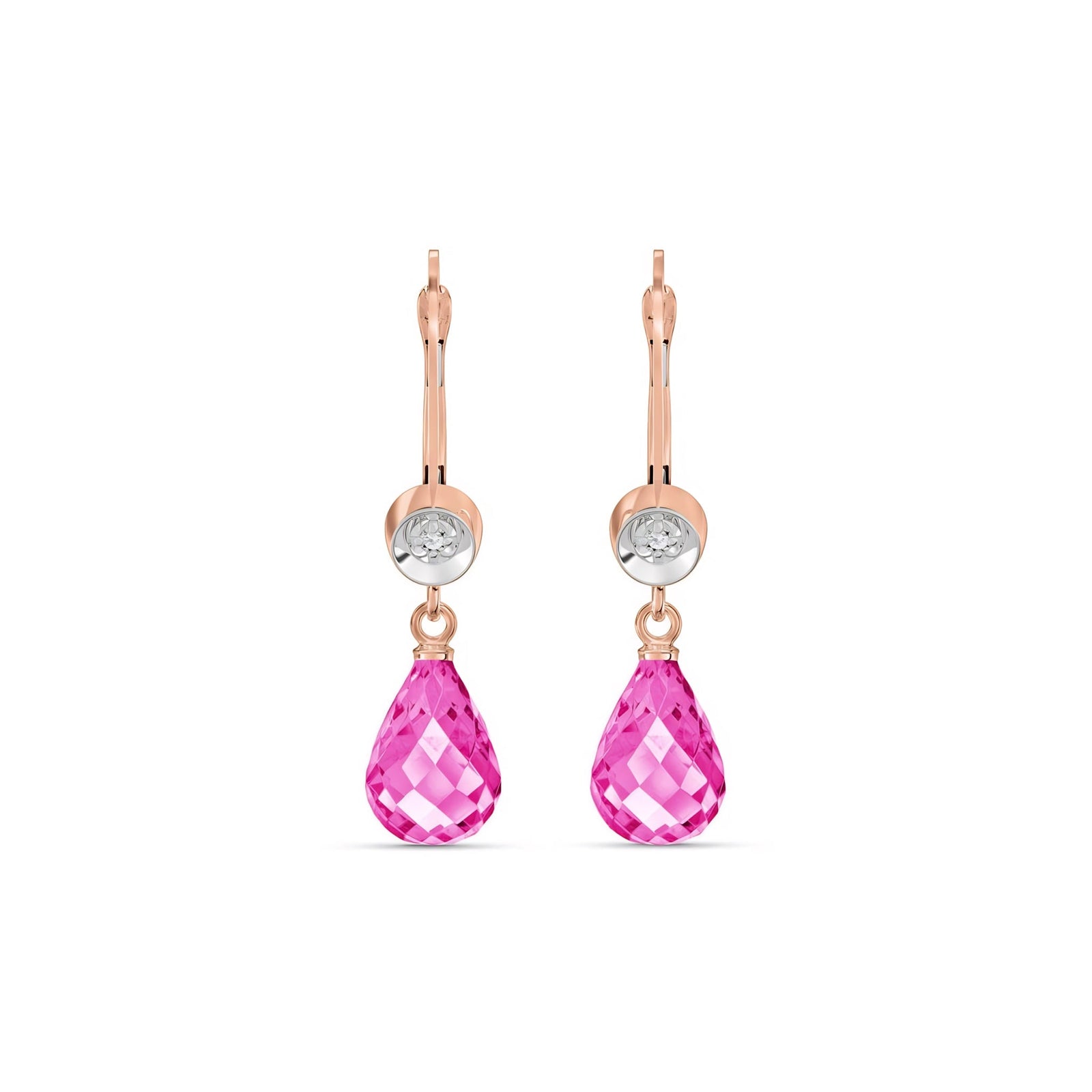 Rose Gold Earrings Pearl 10K — Giuseppina