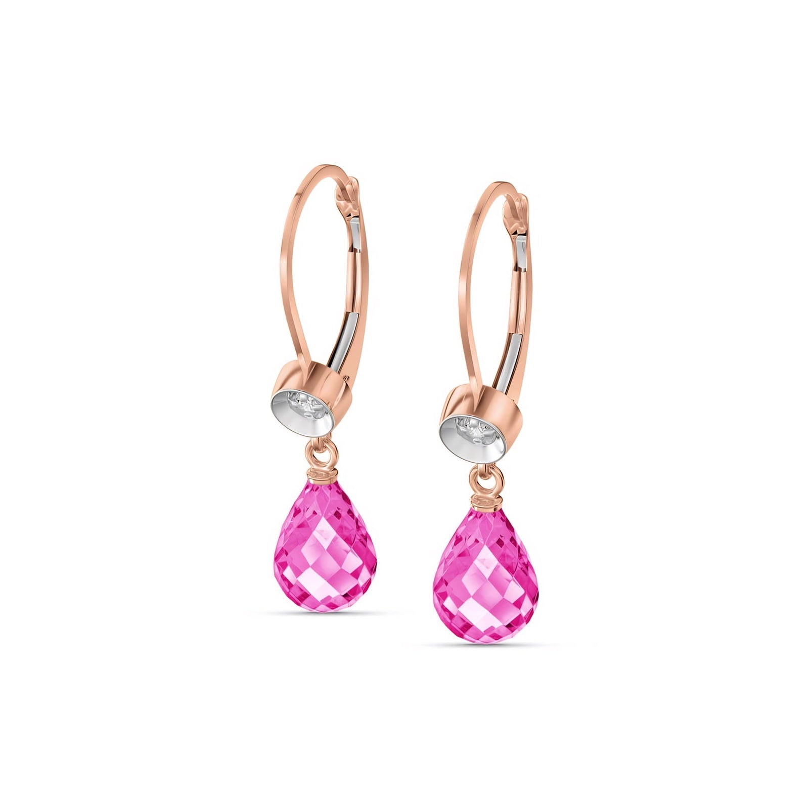 Rose Gold Earrings Pearl 10K — Giuseppina