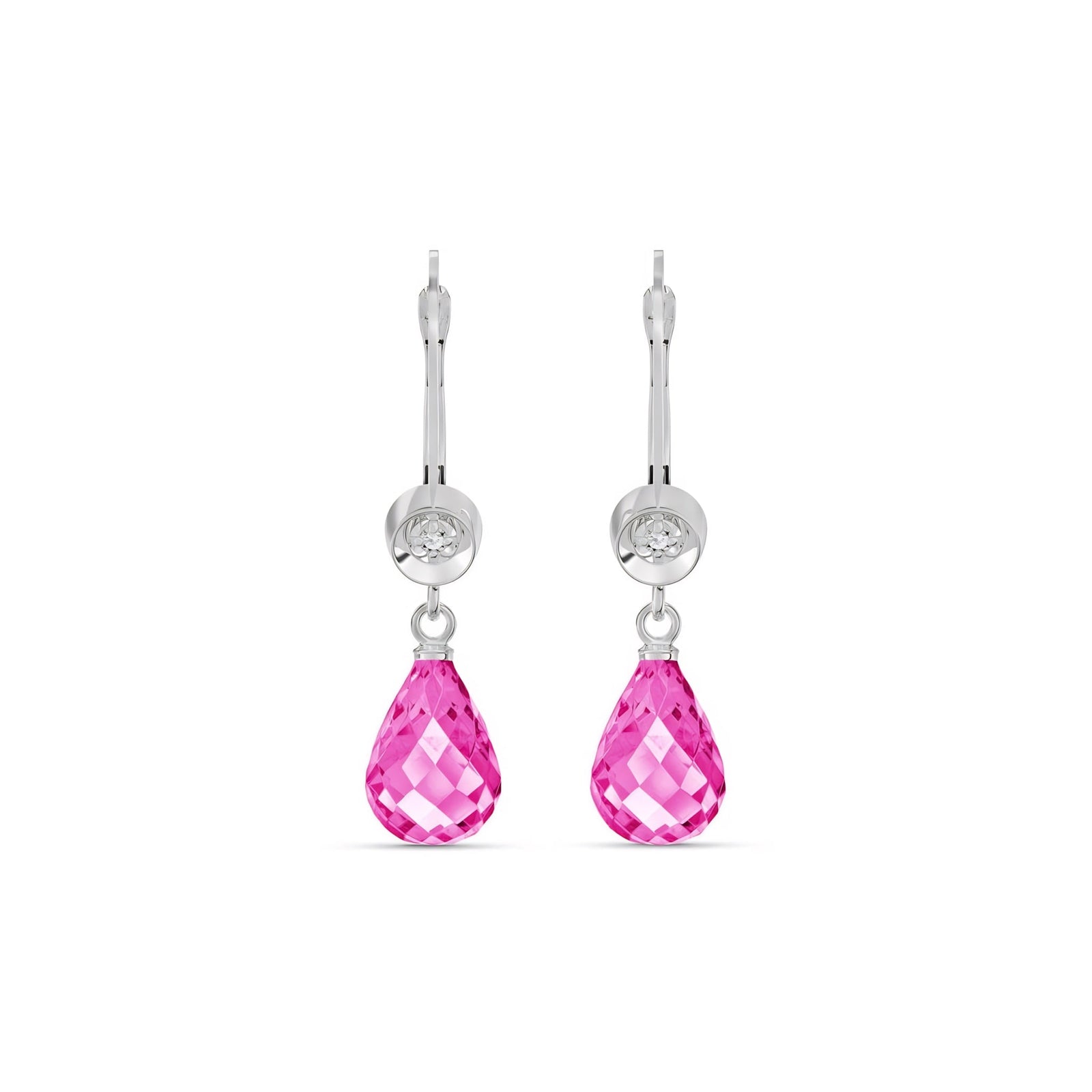 White Gold Earrings Pearl 10K — Giuseppina