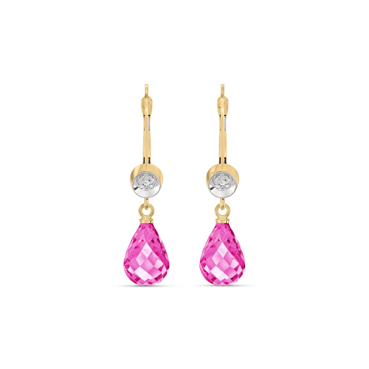 Yellow Gold Earrings Pearl 10K — Giuseppina