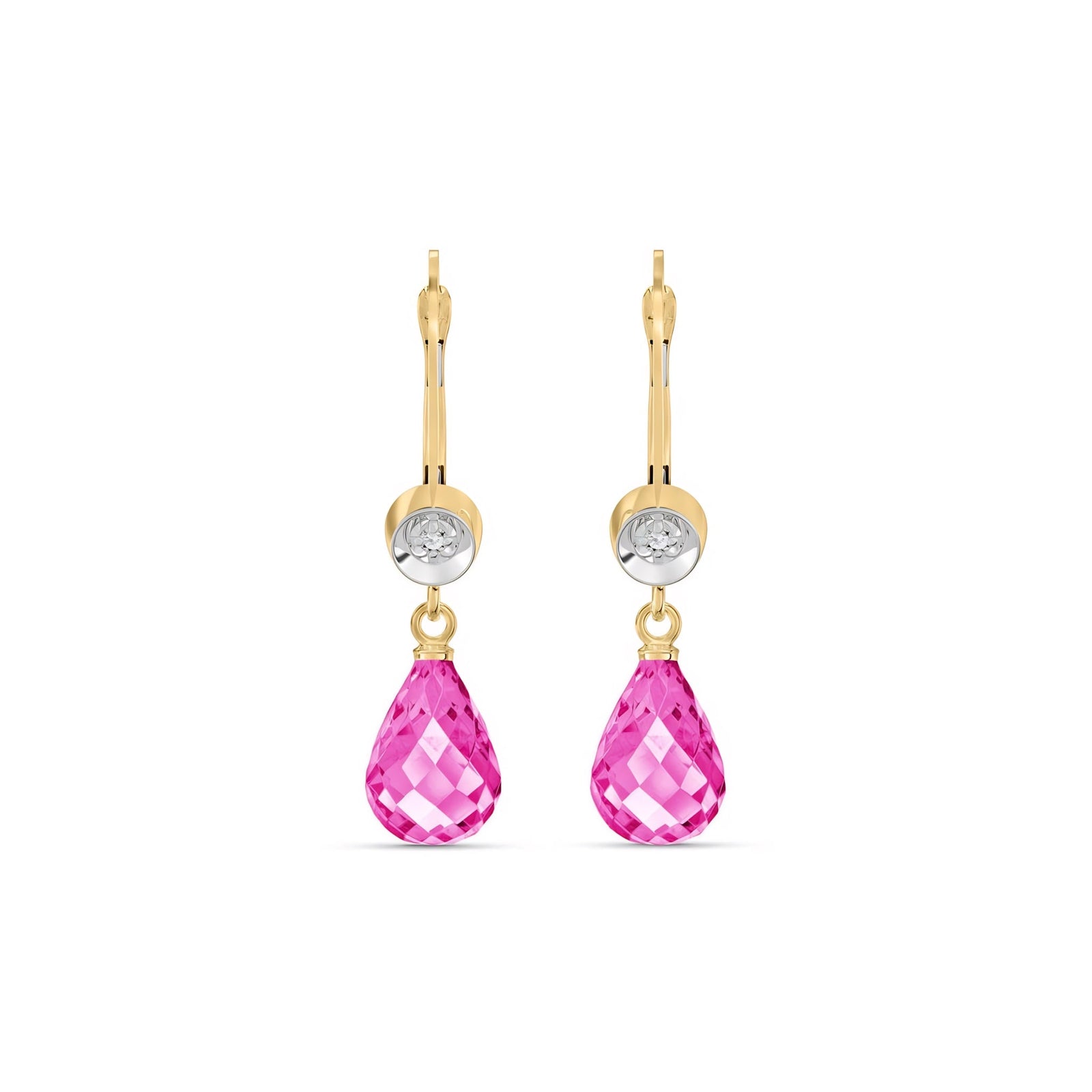 Yellow Gold Earrings Pearl 10K — Giuseppina