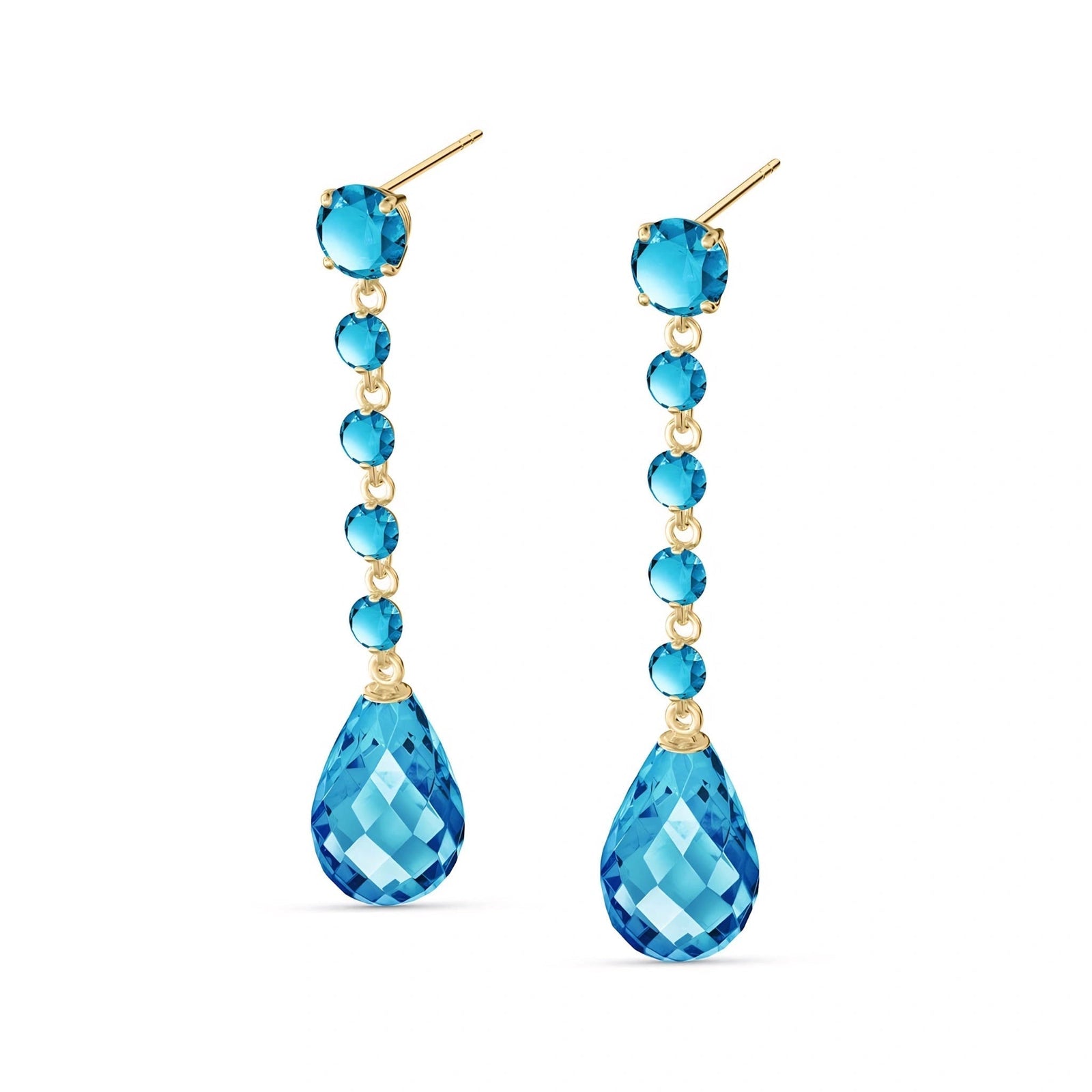 Yellow Gold Blue Topaz — Mariaassunta