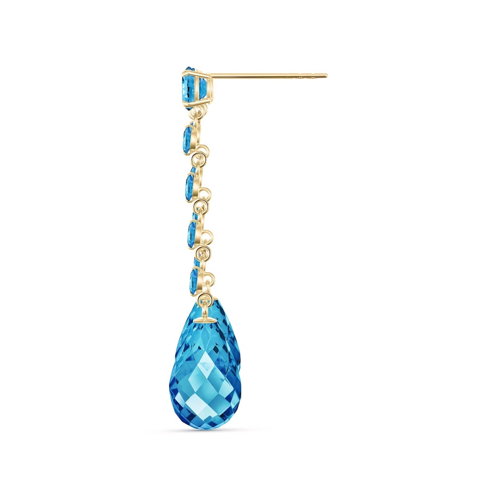 Yellow Gold Blue Topaz — Mariaassunta