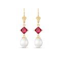 Yellow Gold Earrings Pearl 10K — Emerenziana