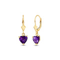 Yellow Gold Eternal Earrings Amethyst 10K — Perla