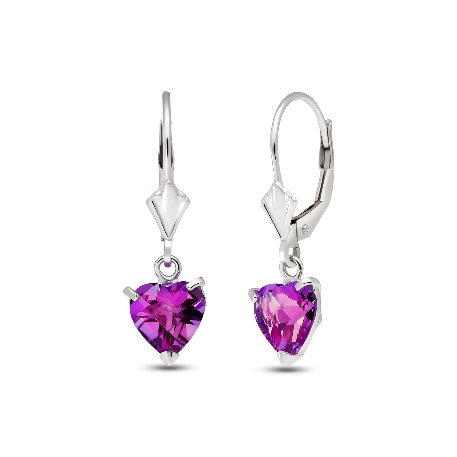 White Gold Eternal Earrings Pink Topaz 10K — Perla