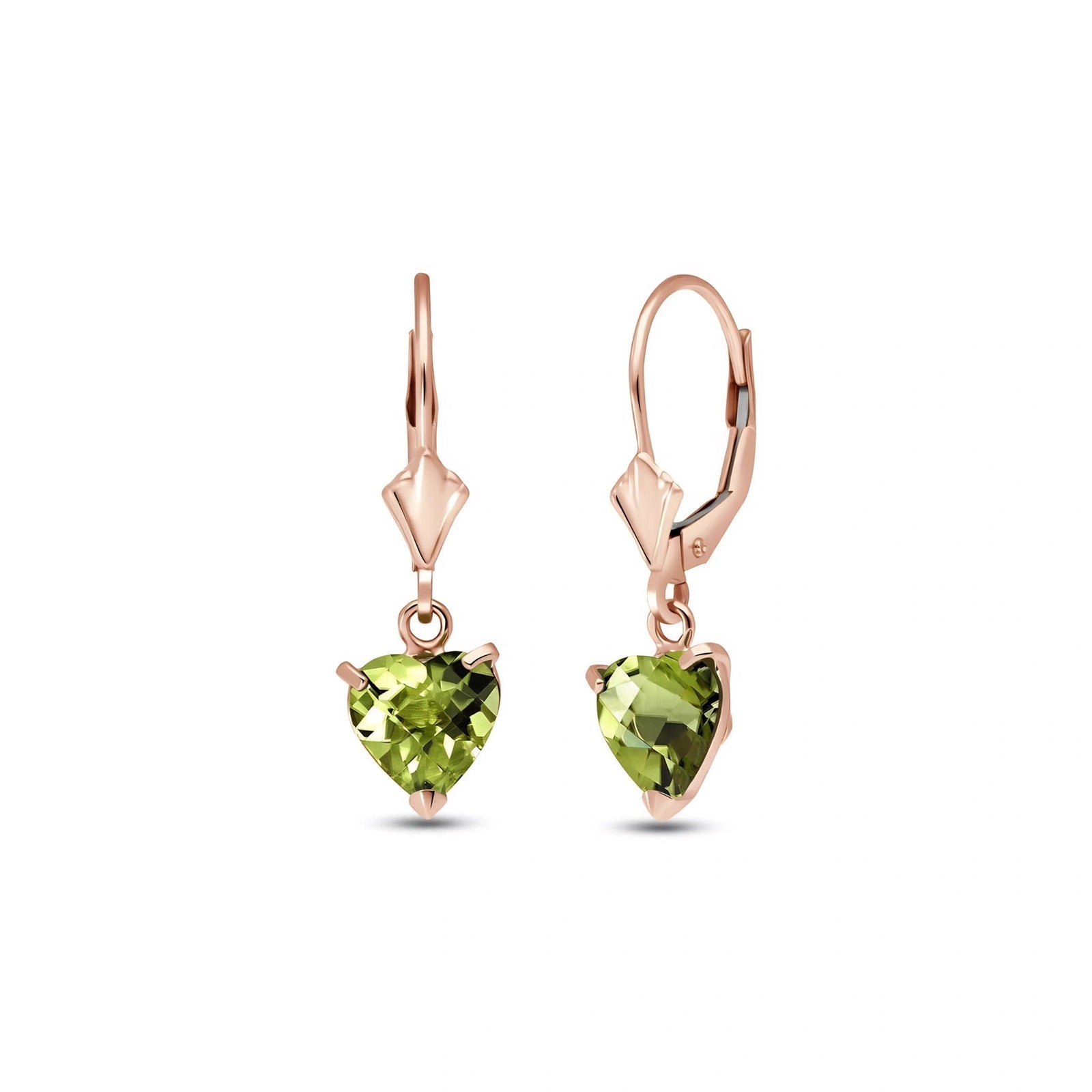 Rose Gold Eternal Earrings Peridot 10K — Perla
