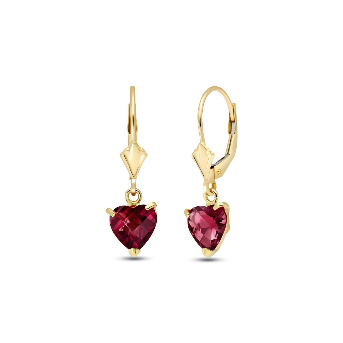 Yellow Gold Eternal Earrings Garnet 10K — Perla