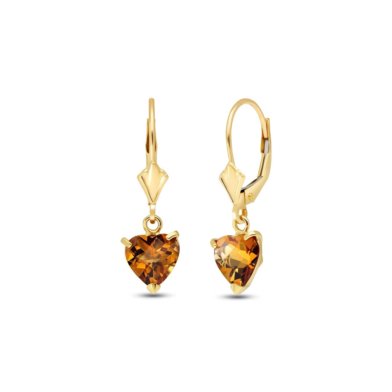 Yellow Gold Eternal Earrings Citrine 10K — Perla