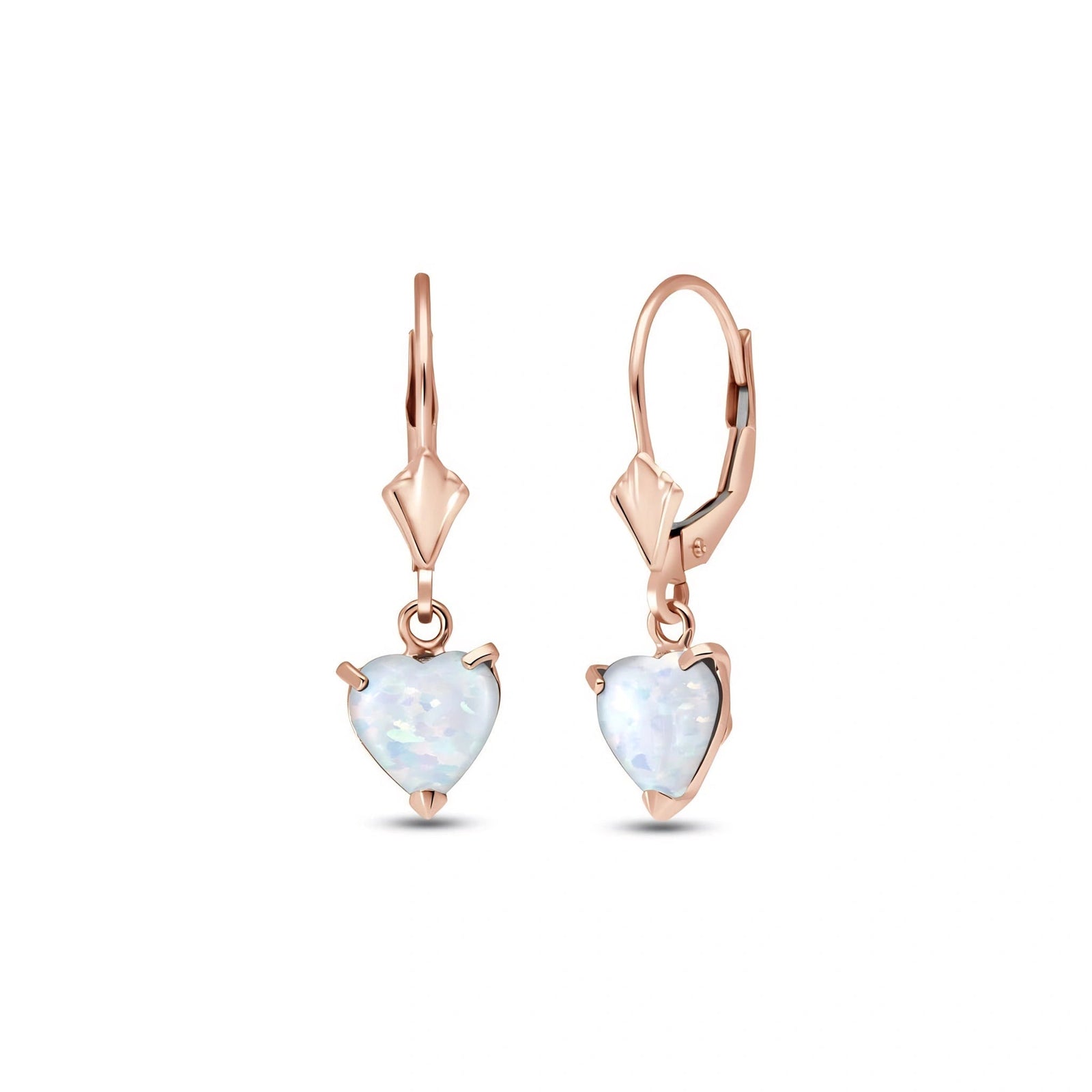 Rose Gold Eternal Earrings Opal 10K — Perla