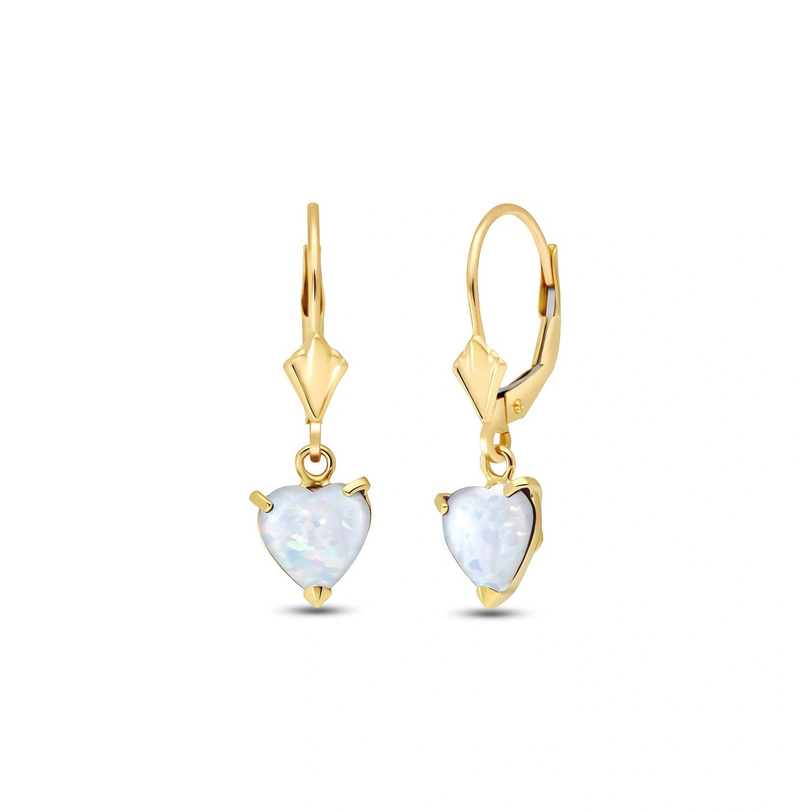 Yellow Gold Eternal Earrings Opal 10K — Perla