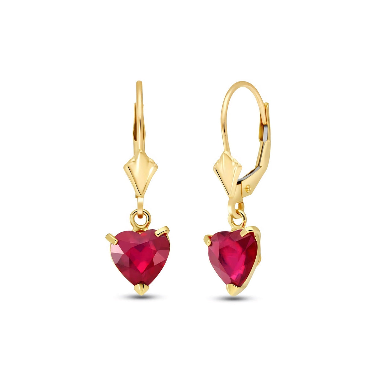 Yellow Gold Eternal Earrings Ruby 10K — Perla