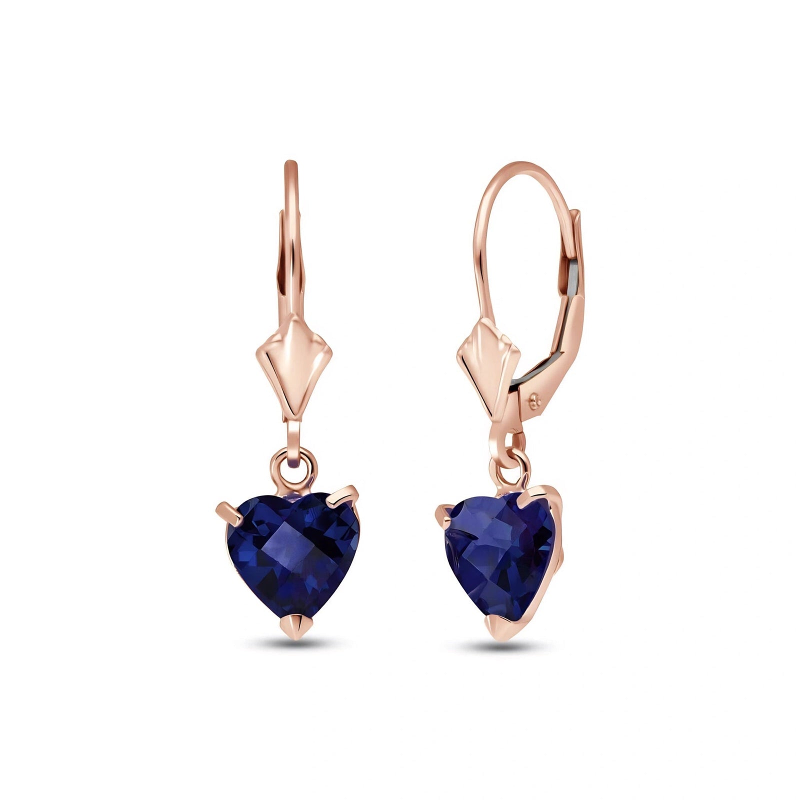 Rose Gold Eternal Earrings Sapphire 10K — Perla