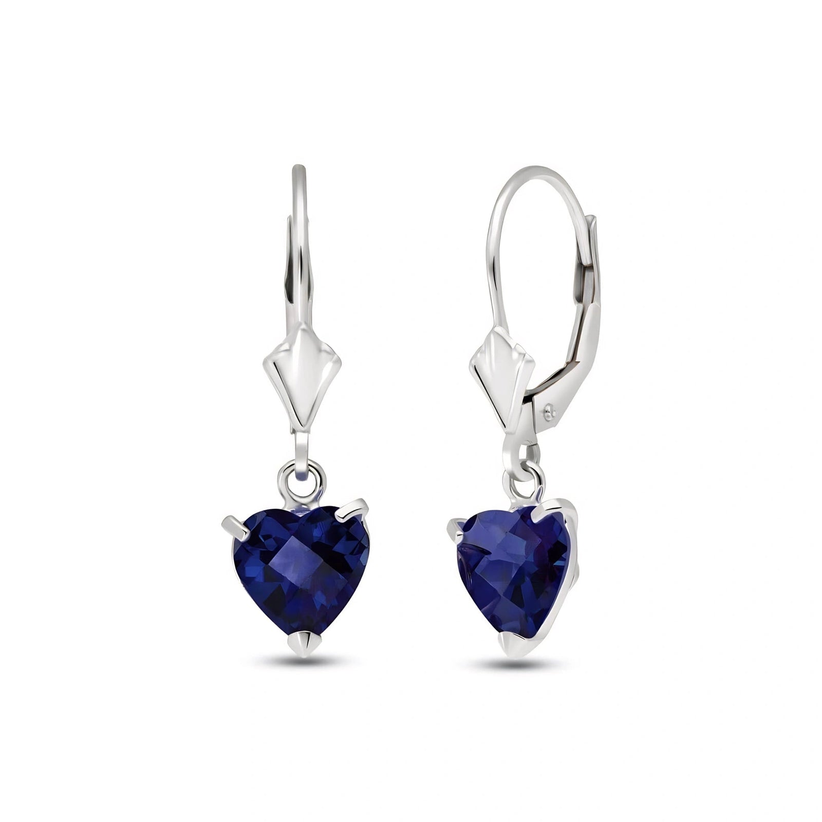 White Gold Eternal Earrings Sapphire 10K — Perla