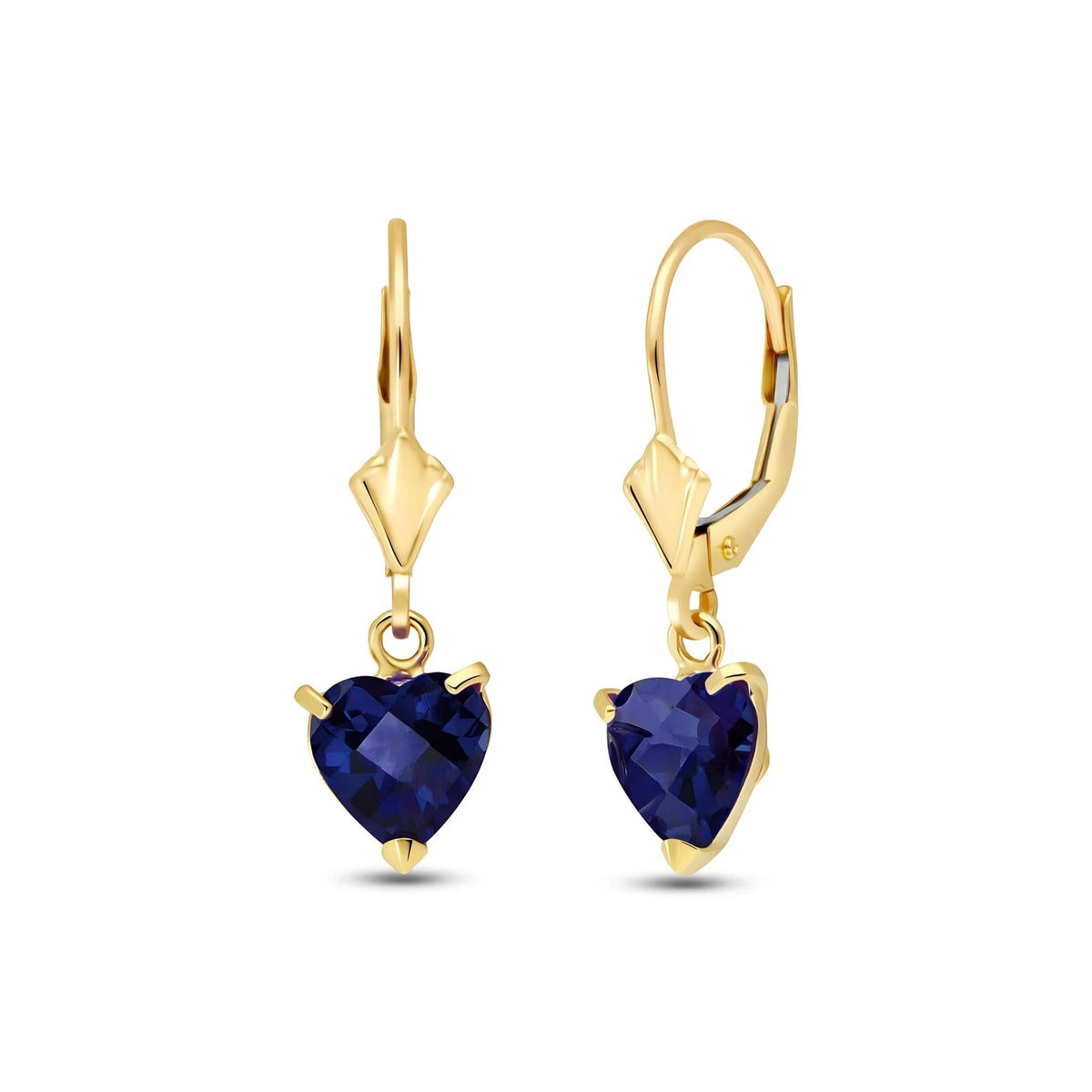 Yellow Gold Eternal Earrings Sapphire 10K — Perla
