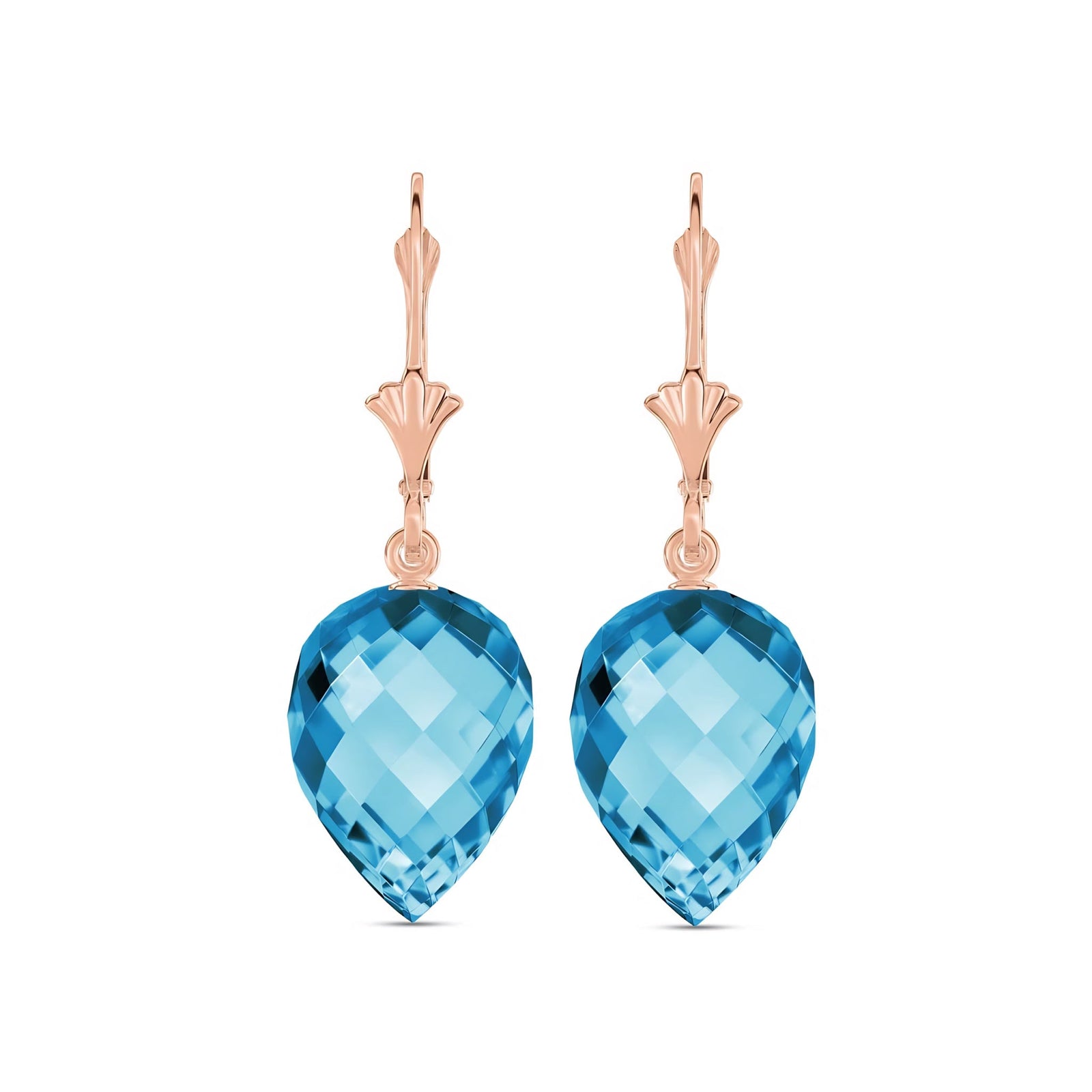 Rose Gold Earrings Green Amethyst 10K — Ifigenia