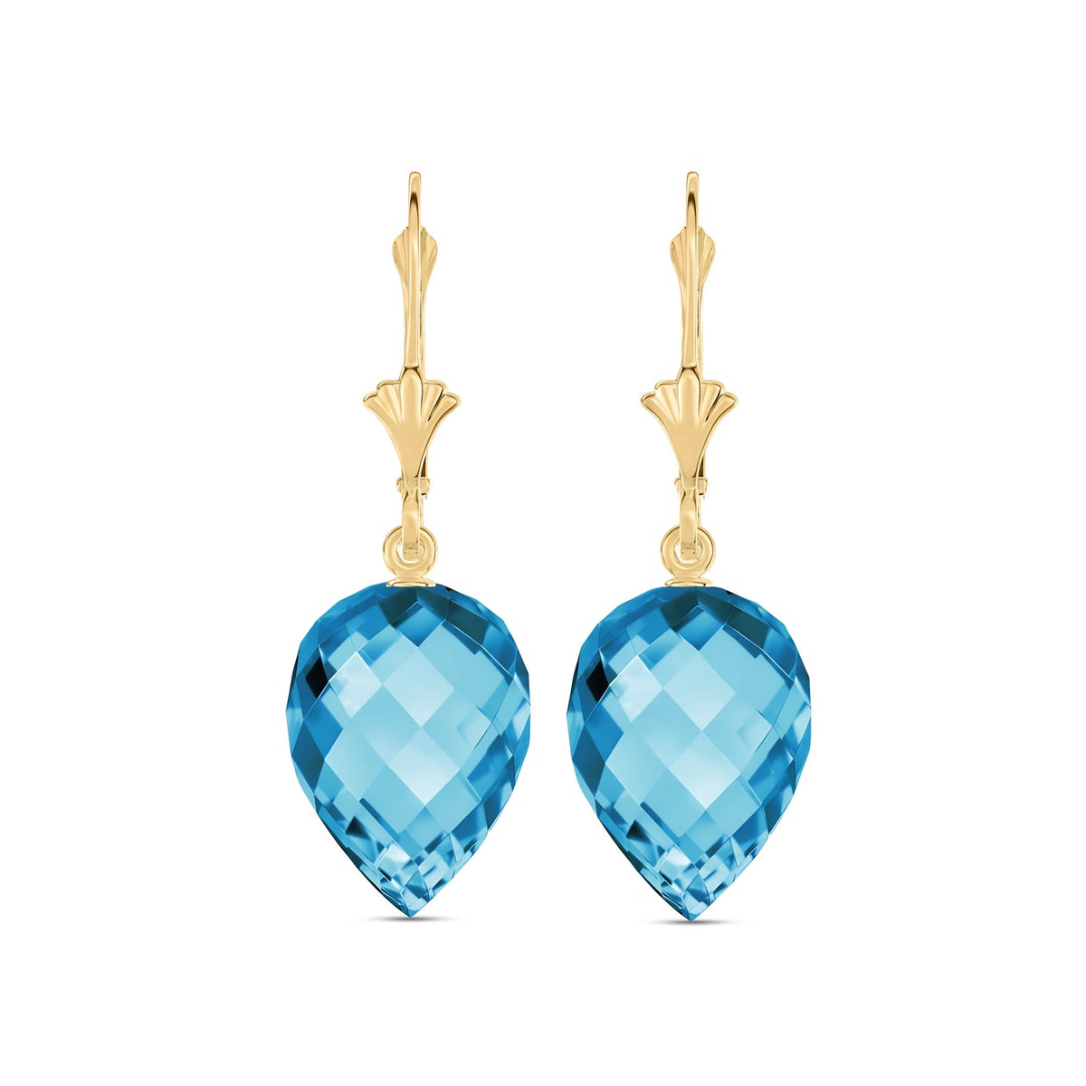 Yellow Gold Earrings Green Amethyst 10K — Ifigenia