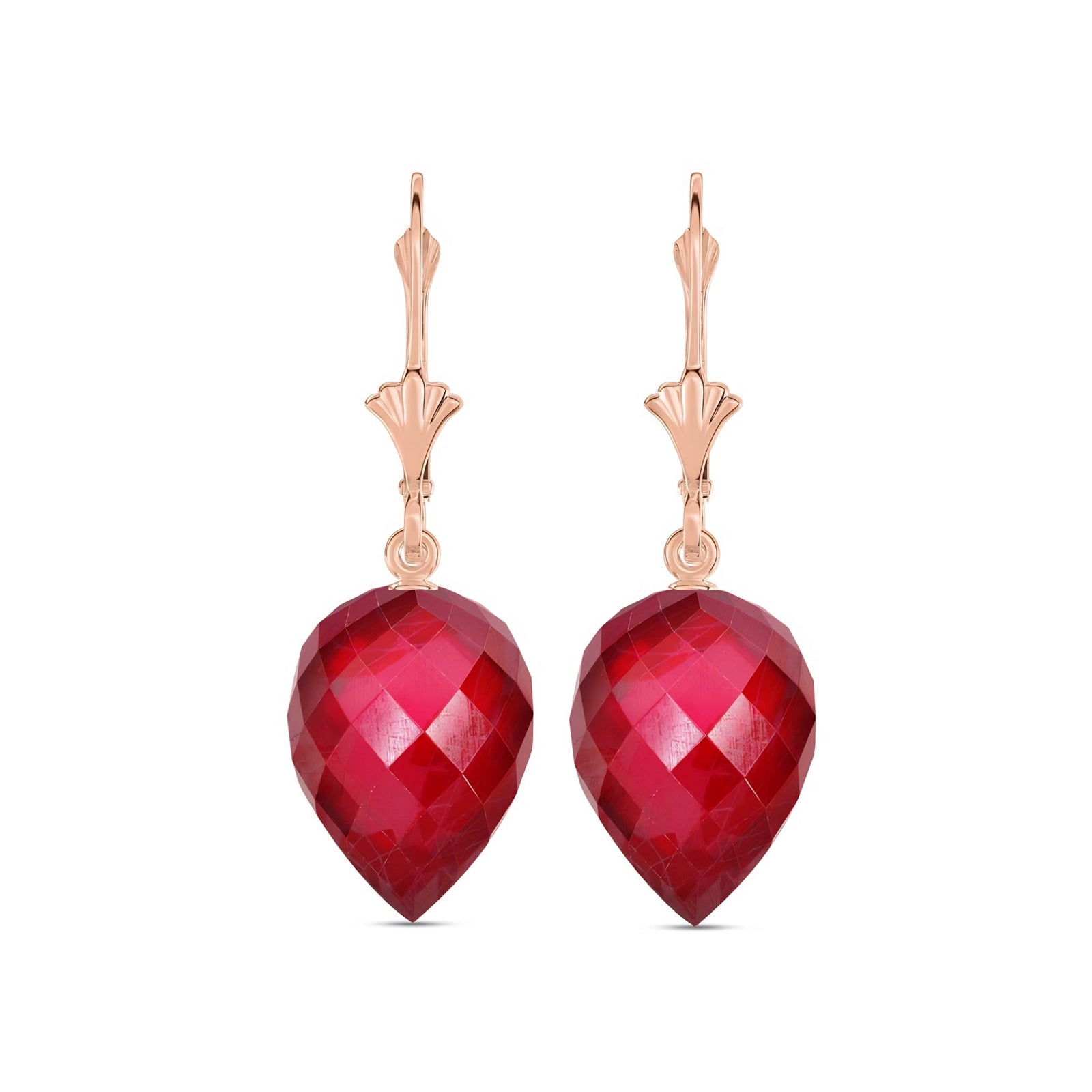Rose Gold Earrings Spinel 10K — Ifigenia
