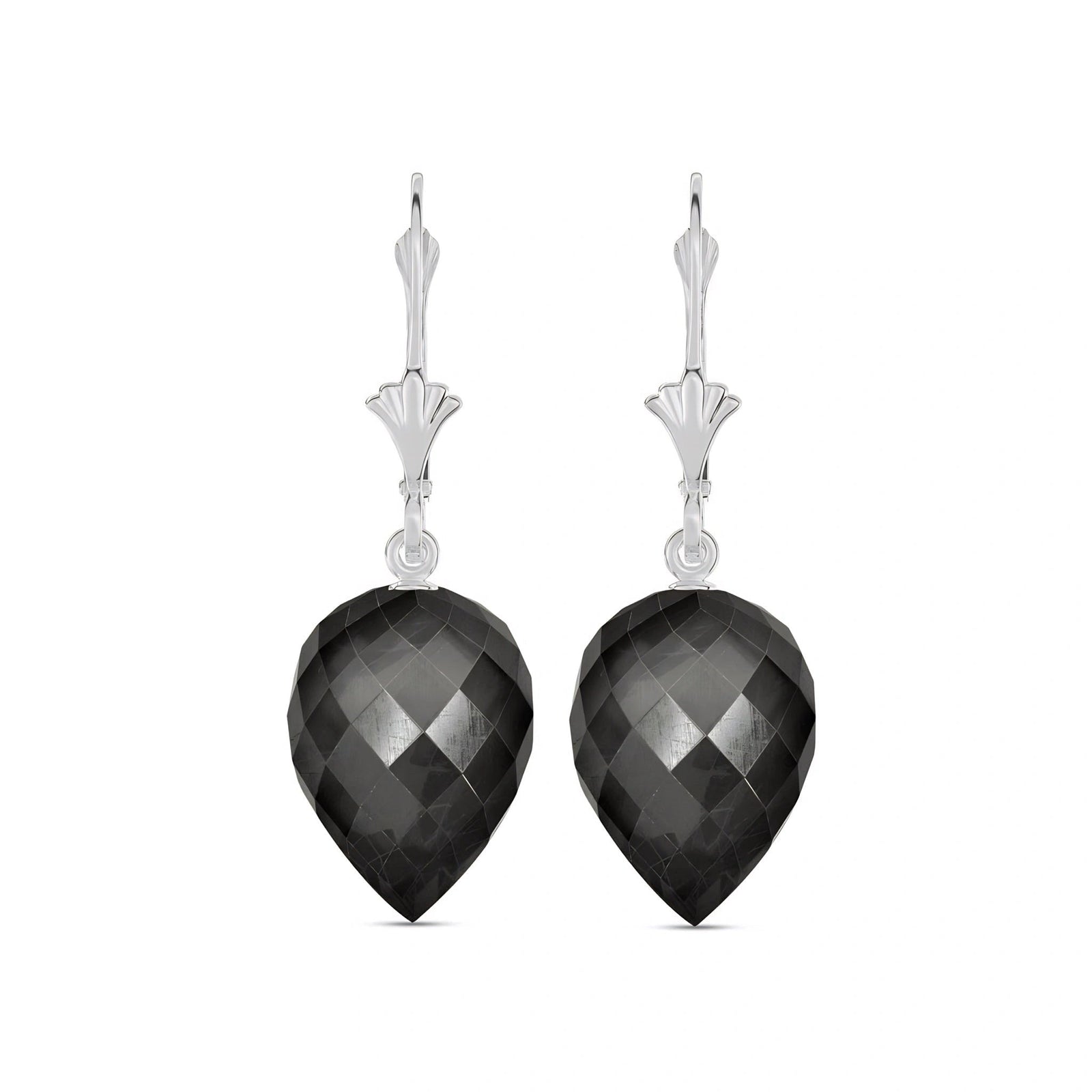 White Gold Earrings Spinel 10K — Ifigenia