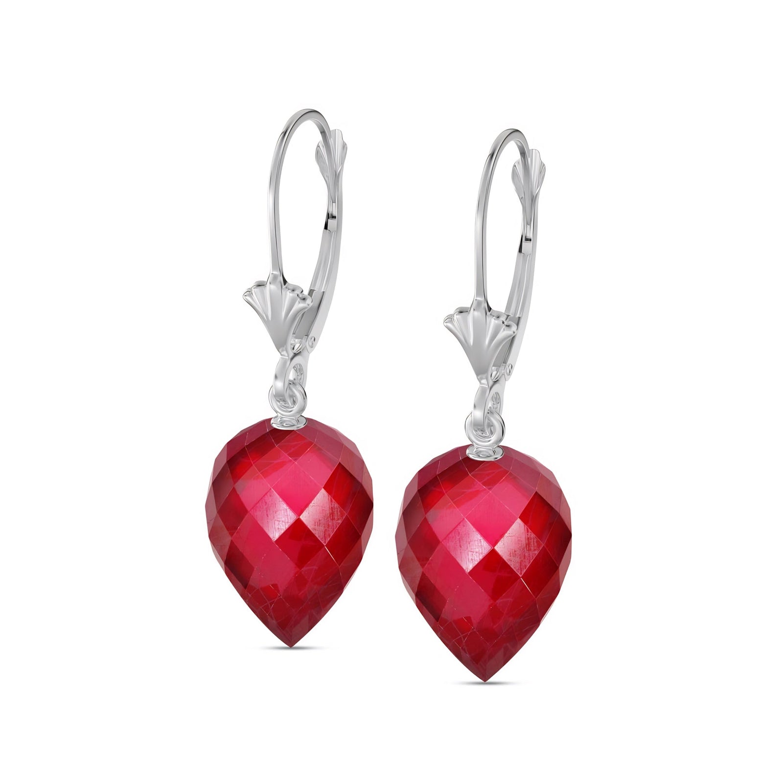 White Gold Earrings Spinel 10K — Ifigenia