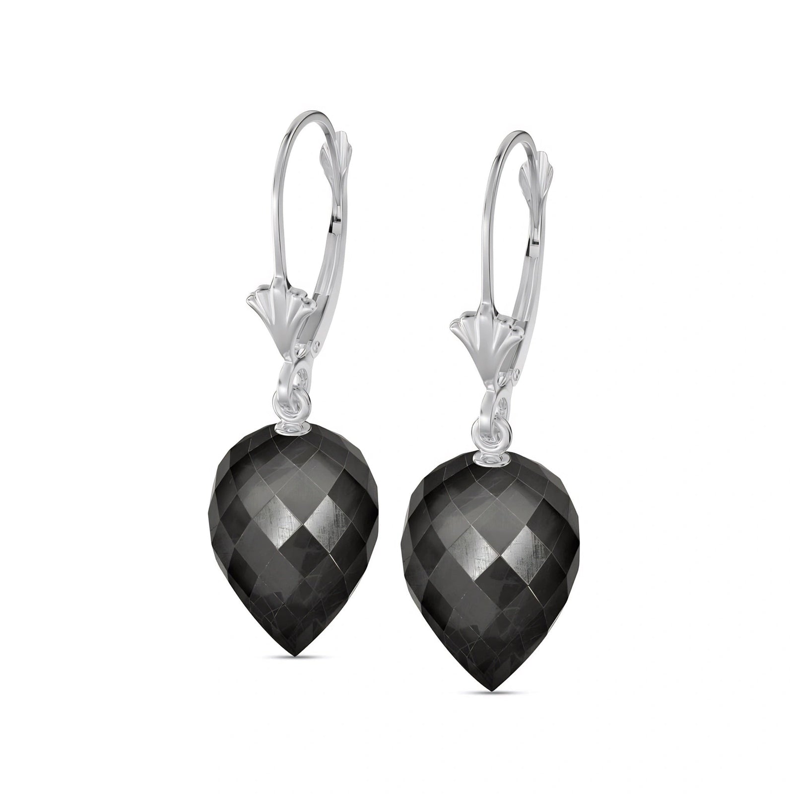 White Gold Earrings Spinel 10K — Ifigenia