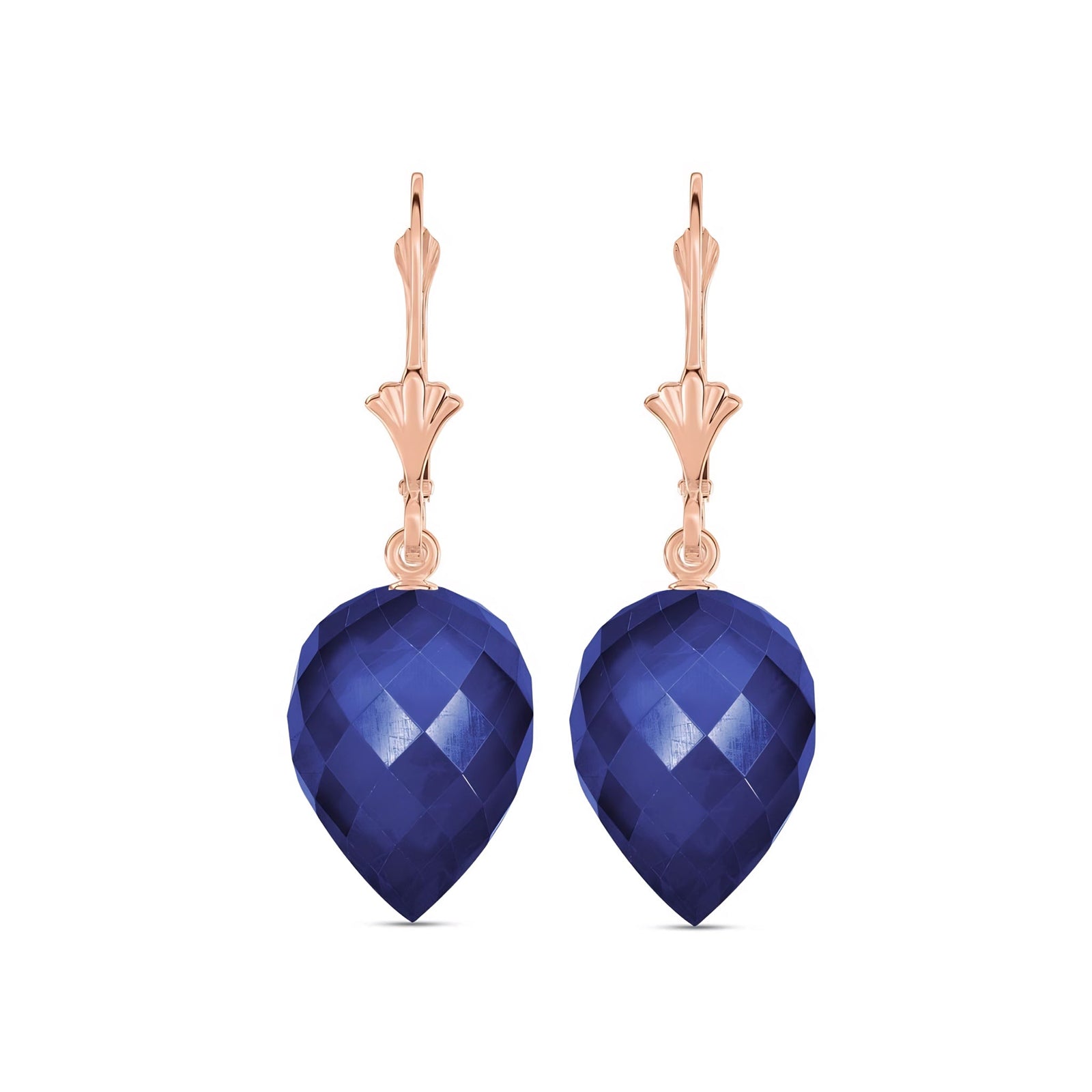 Rose Gold Earrings Ruby 10K — Ifigenia