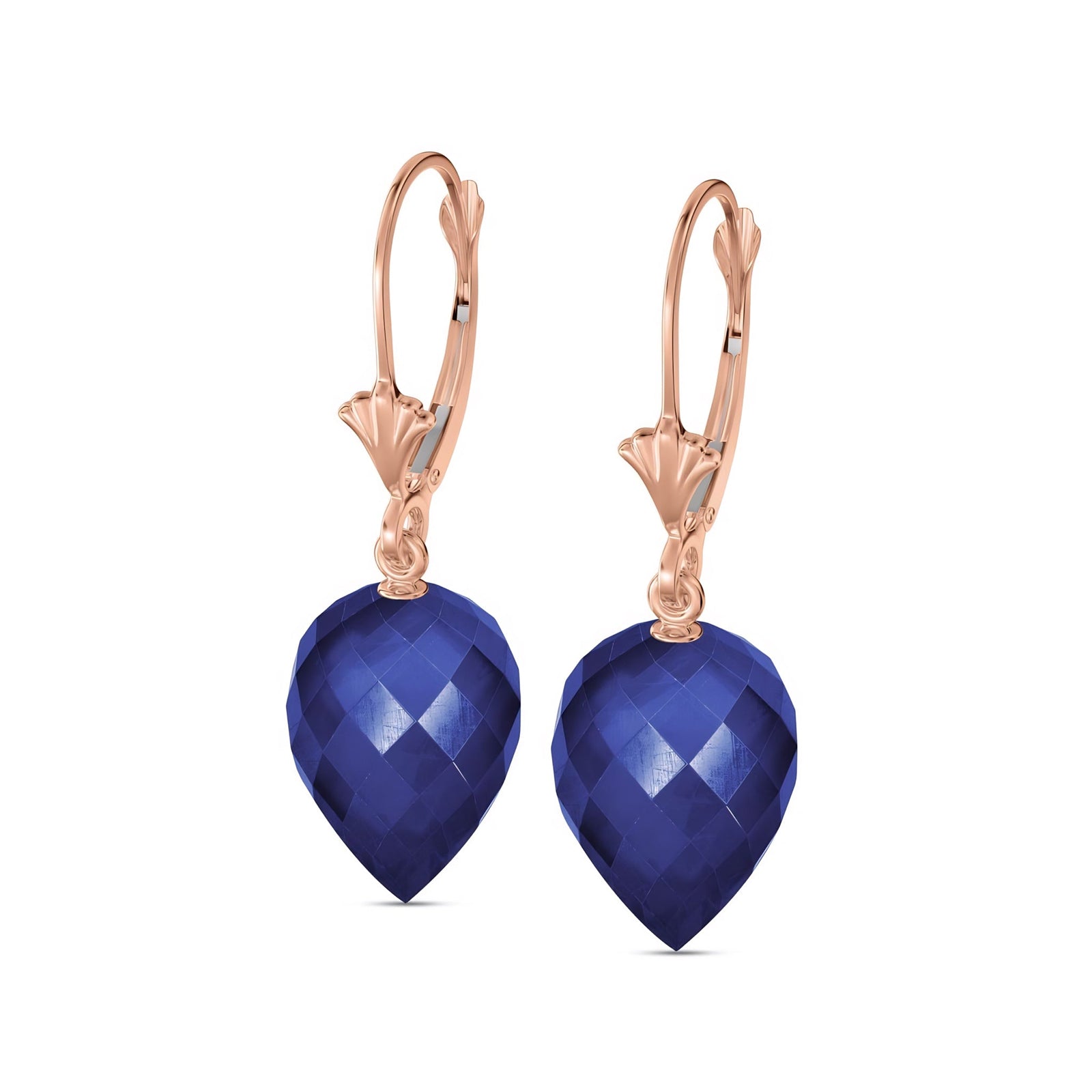 Rose Gold Earrings Ruby 10K — Ifigenia