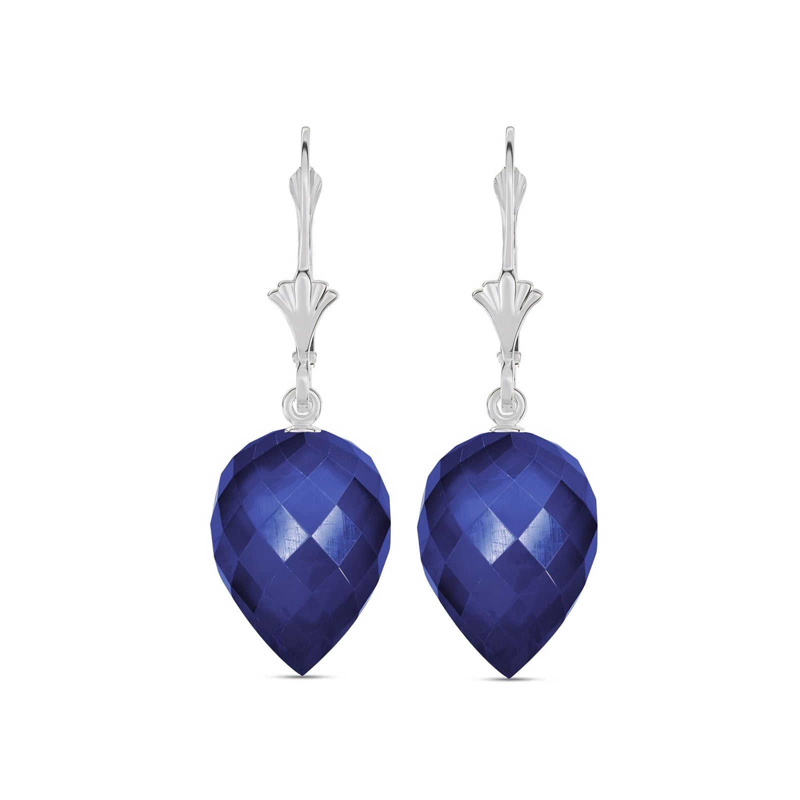 White Gold Earrings Ruby 10K — Ifigenia