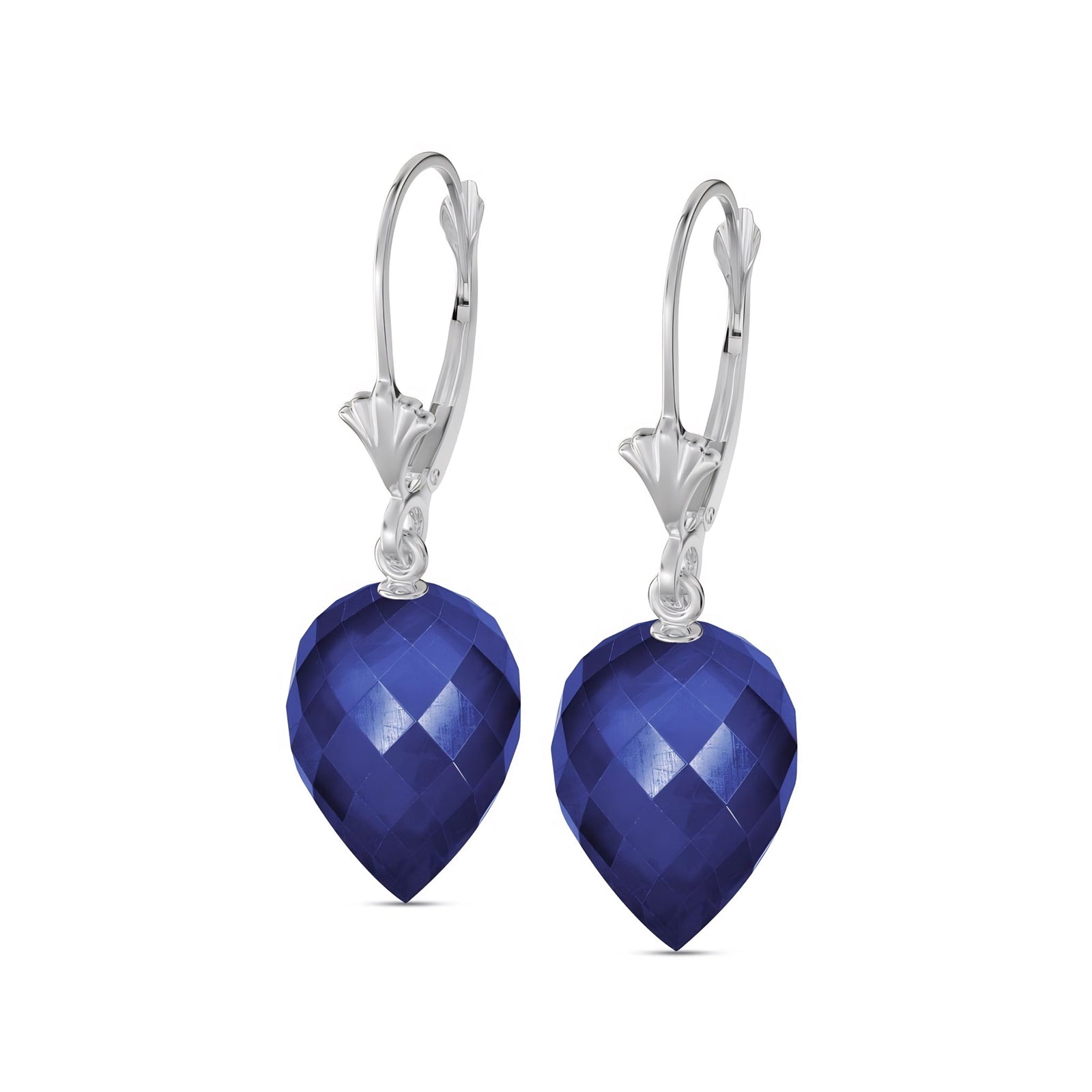 White Gold Earrings Ruby 10K — Ifigenia
