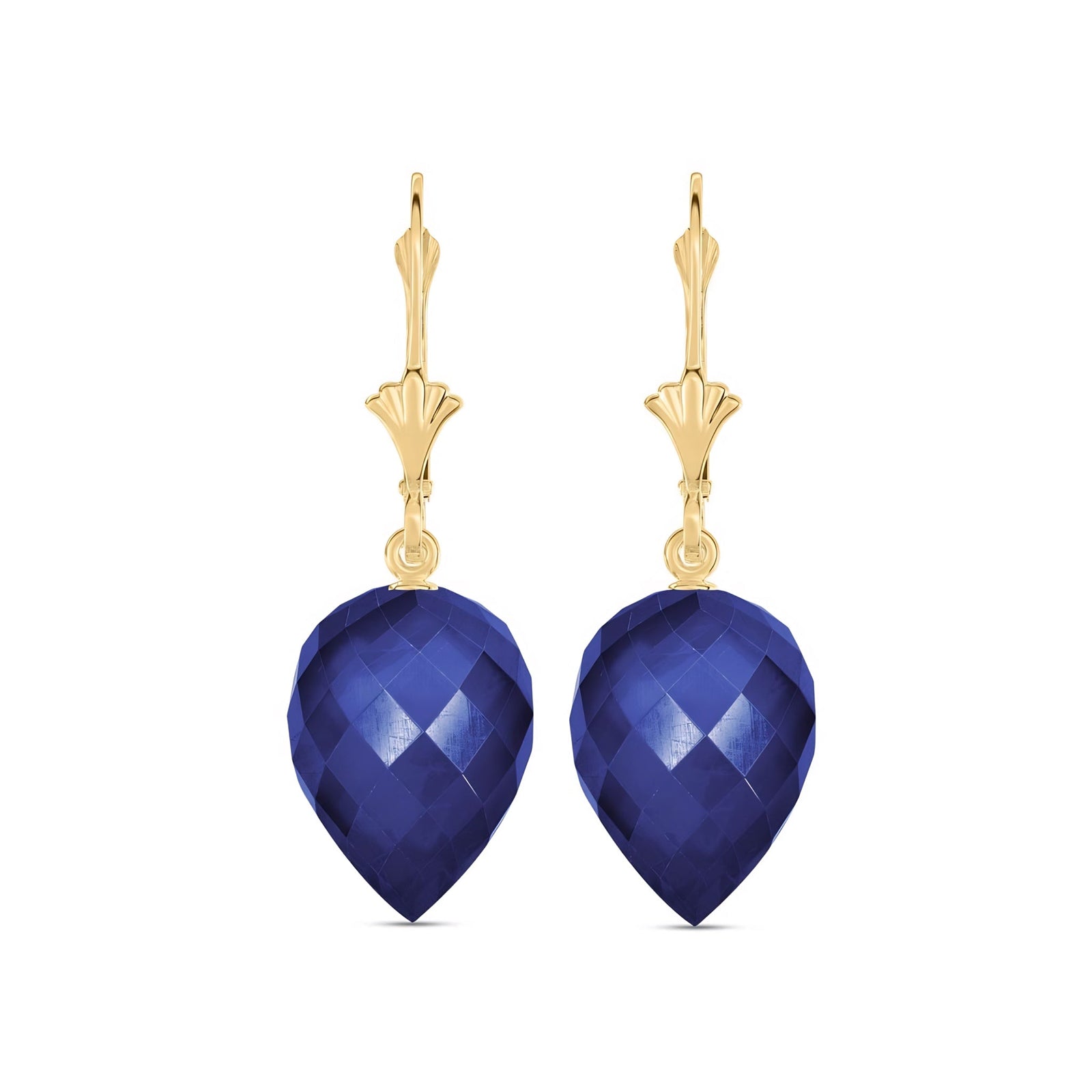 Yellow Gold Earrings Ruby 10K — Ifigenia