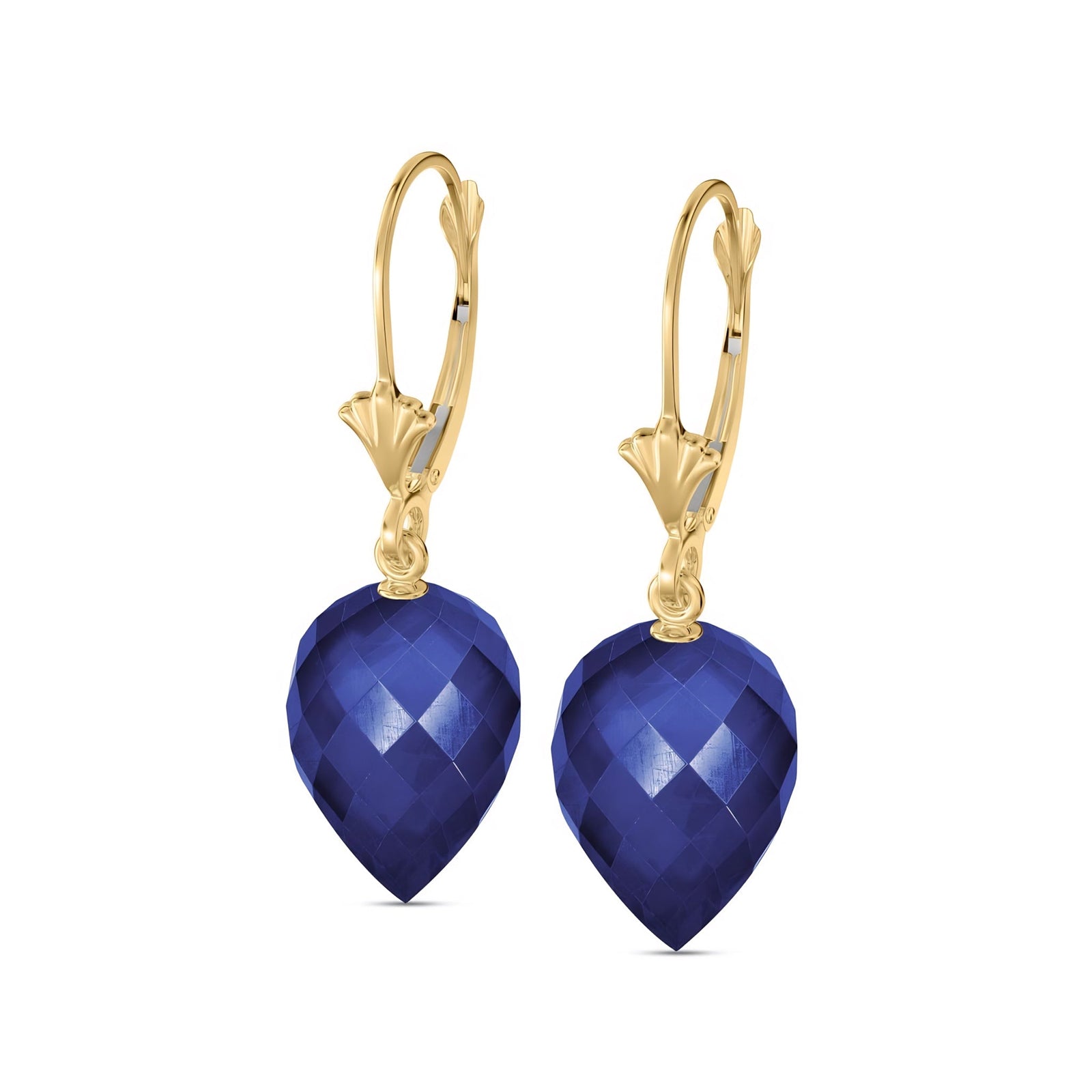 Yellow Gold Earrings Ruby 10K — Ifigenia