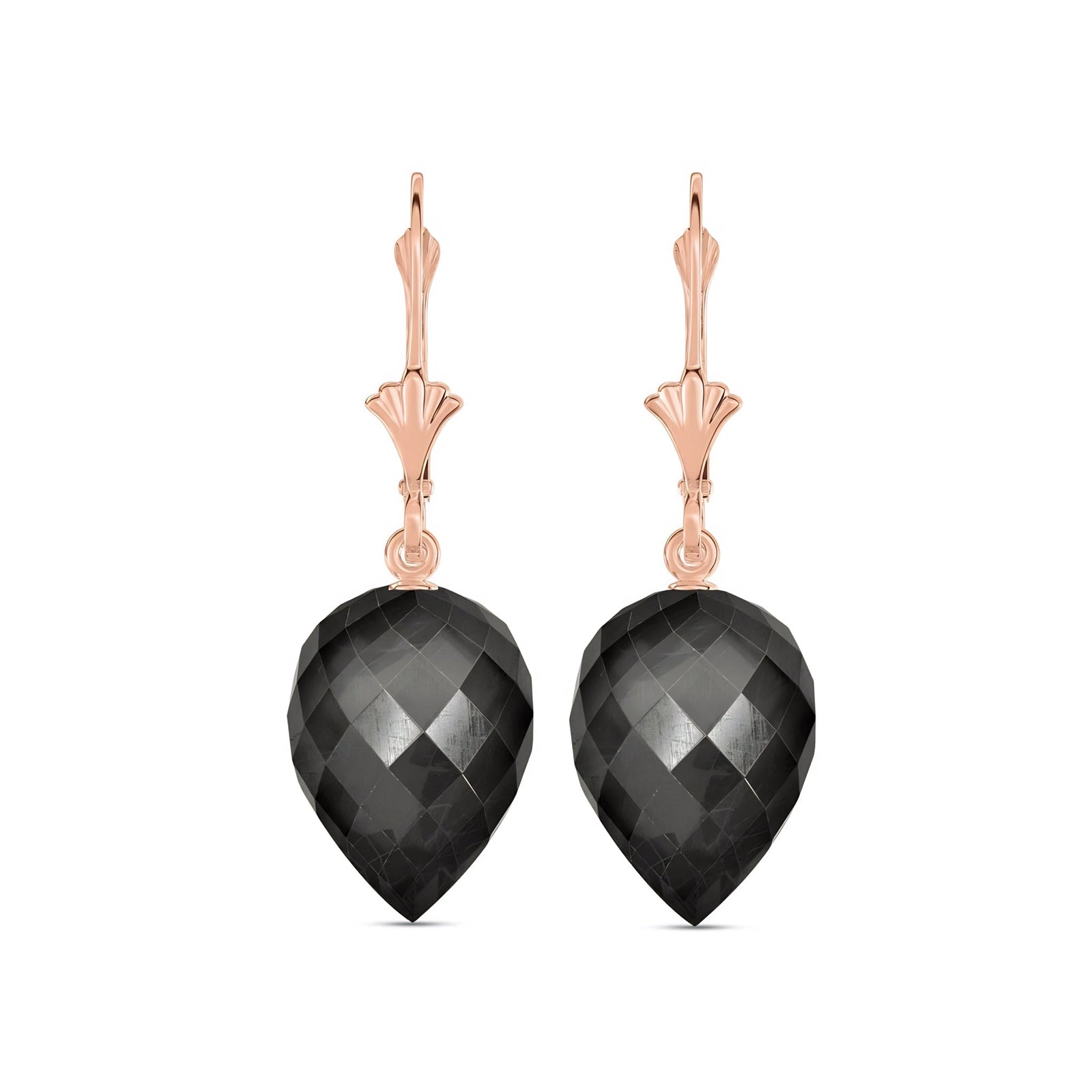 Rose Gold Earrings Sapphire 10K — Ifigenia