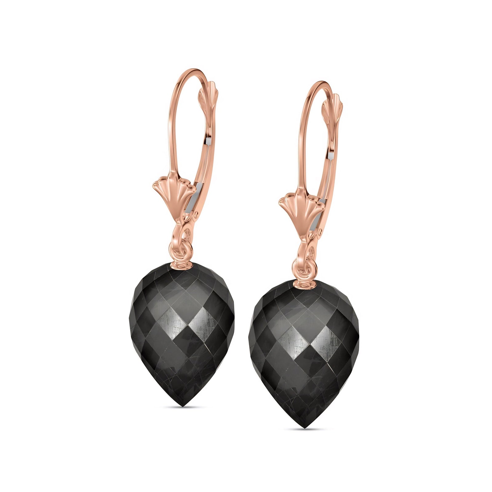 Rose Gold Earrings Sapphire 10K — Ifigenia