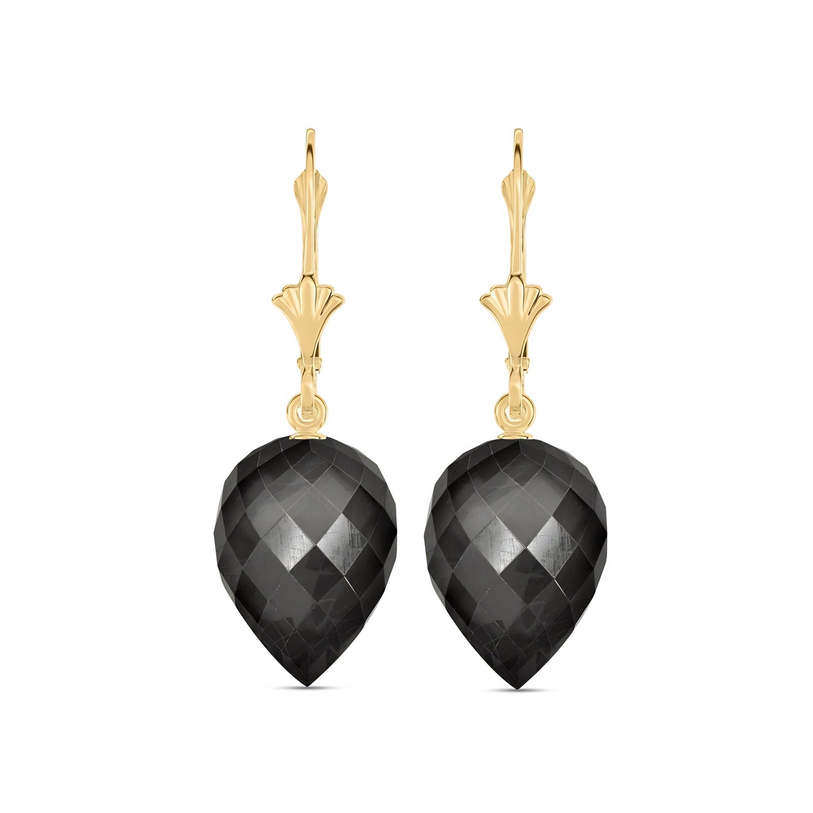 Yellow Gold Earrings Sapphire 10K — Ifigenia