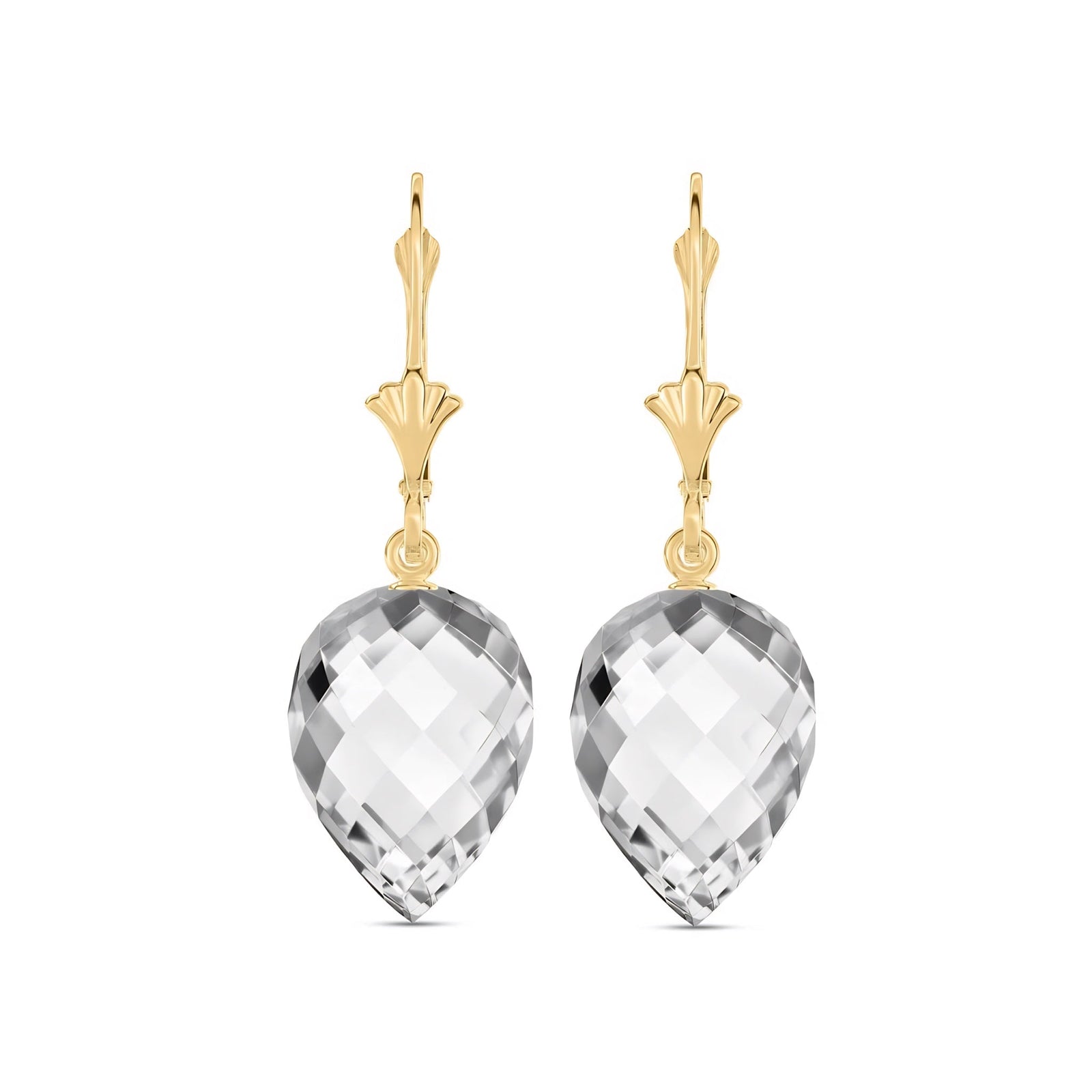 Yellow Gold Earrings Emerald 10K — Ifigenia