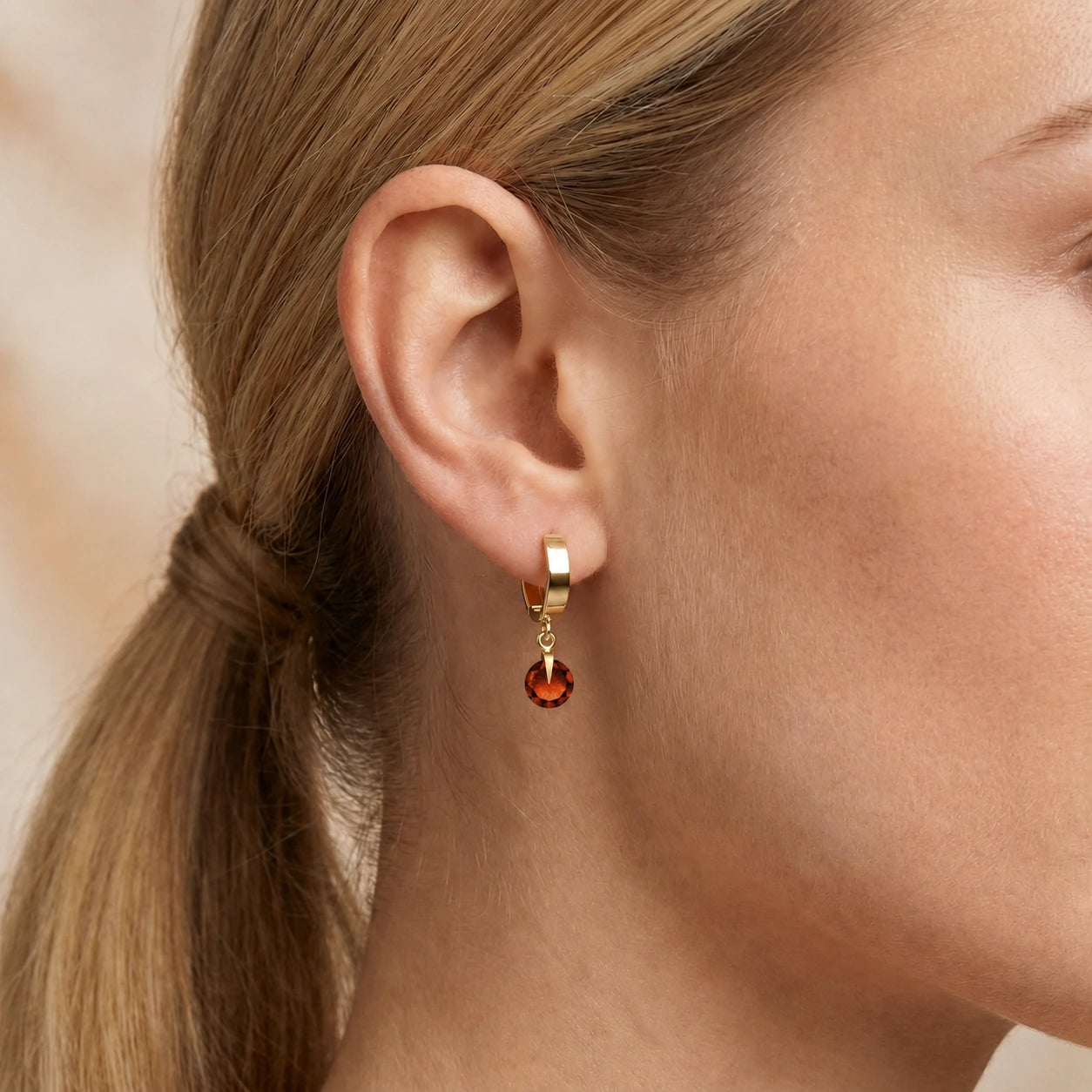 Yellow Gold Garnet — Mariaazzurra