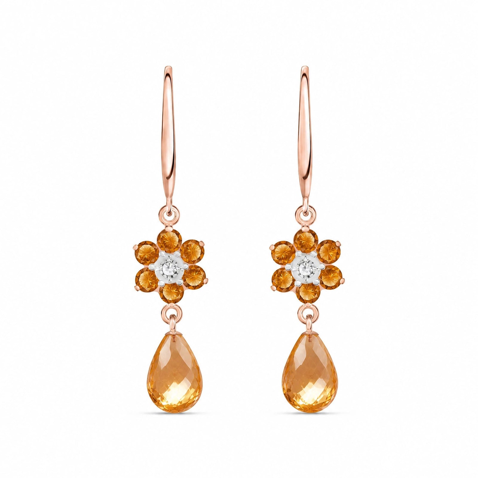 Rose Gold Diamond & Citrine — Mariabattistina