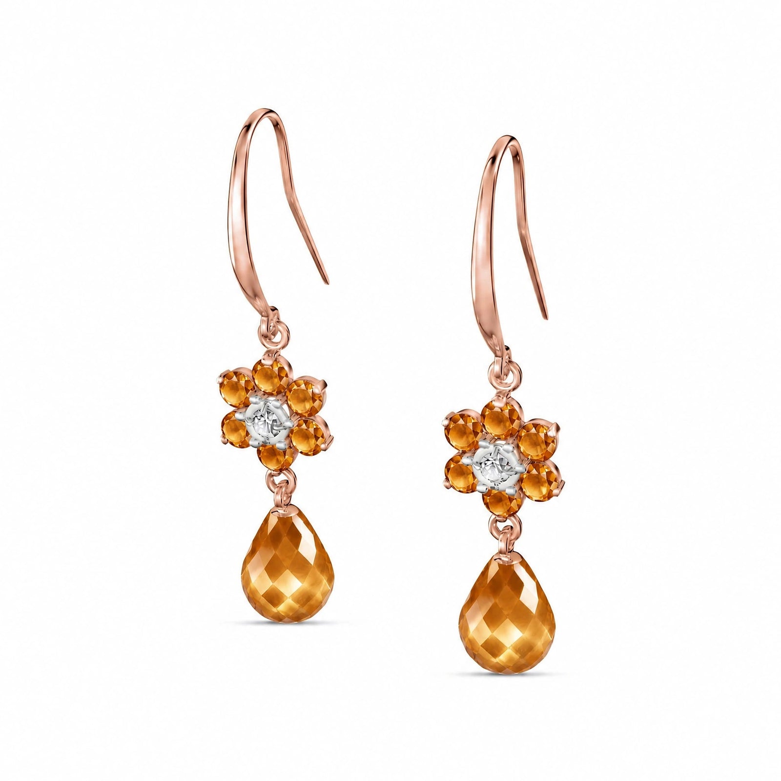 Rose Gold Diamond & Citrine — Mariabattistina