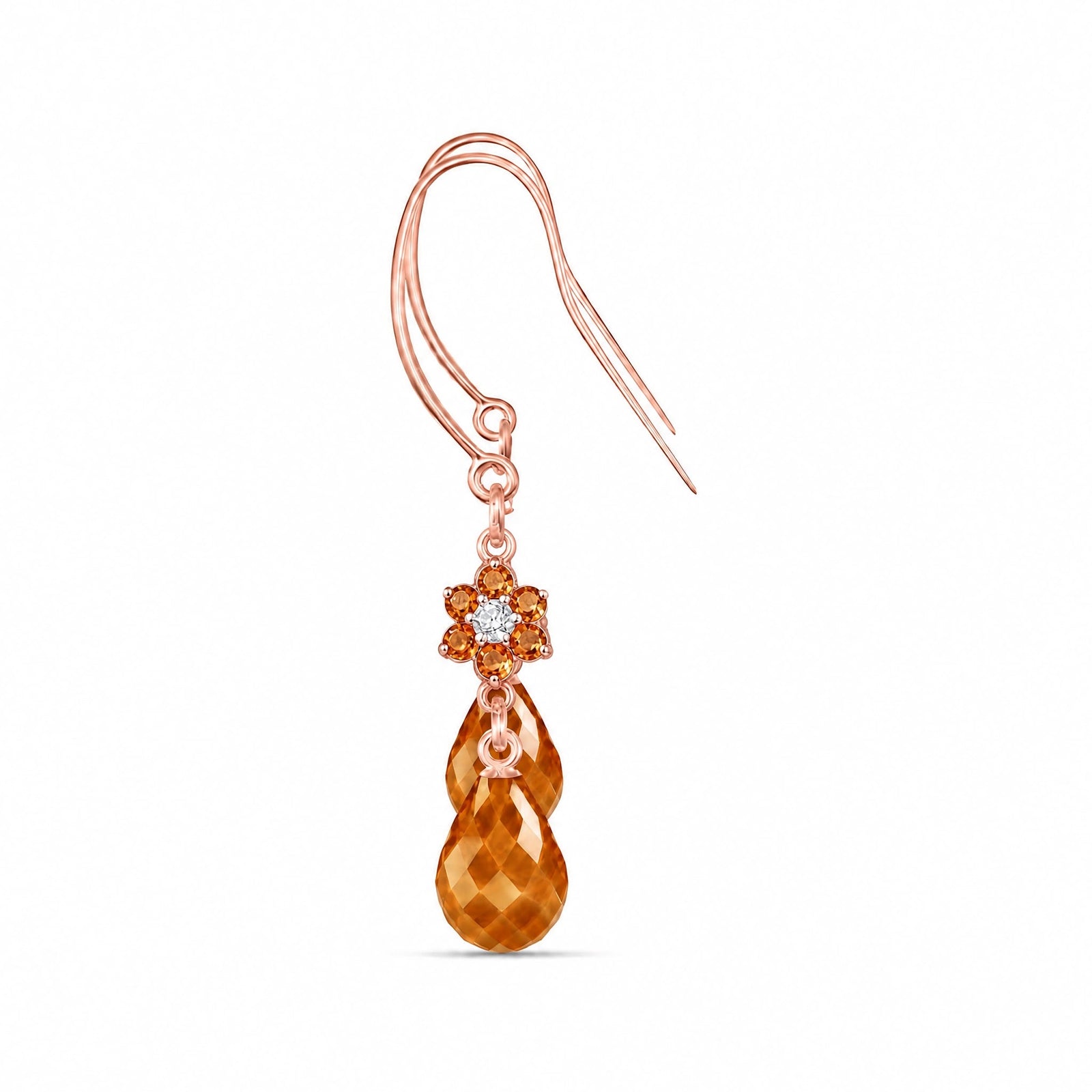Rose Gold Diamond & Citrine — Mariabattistina