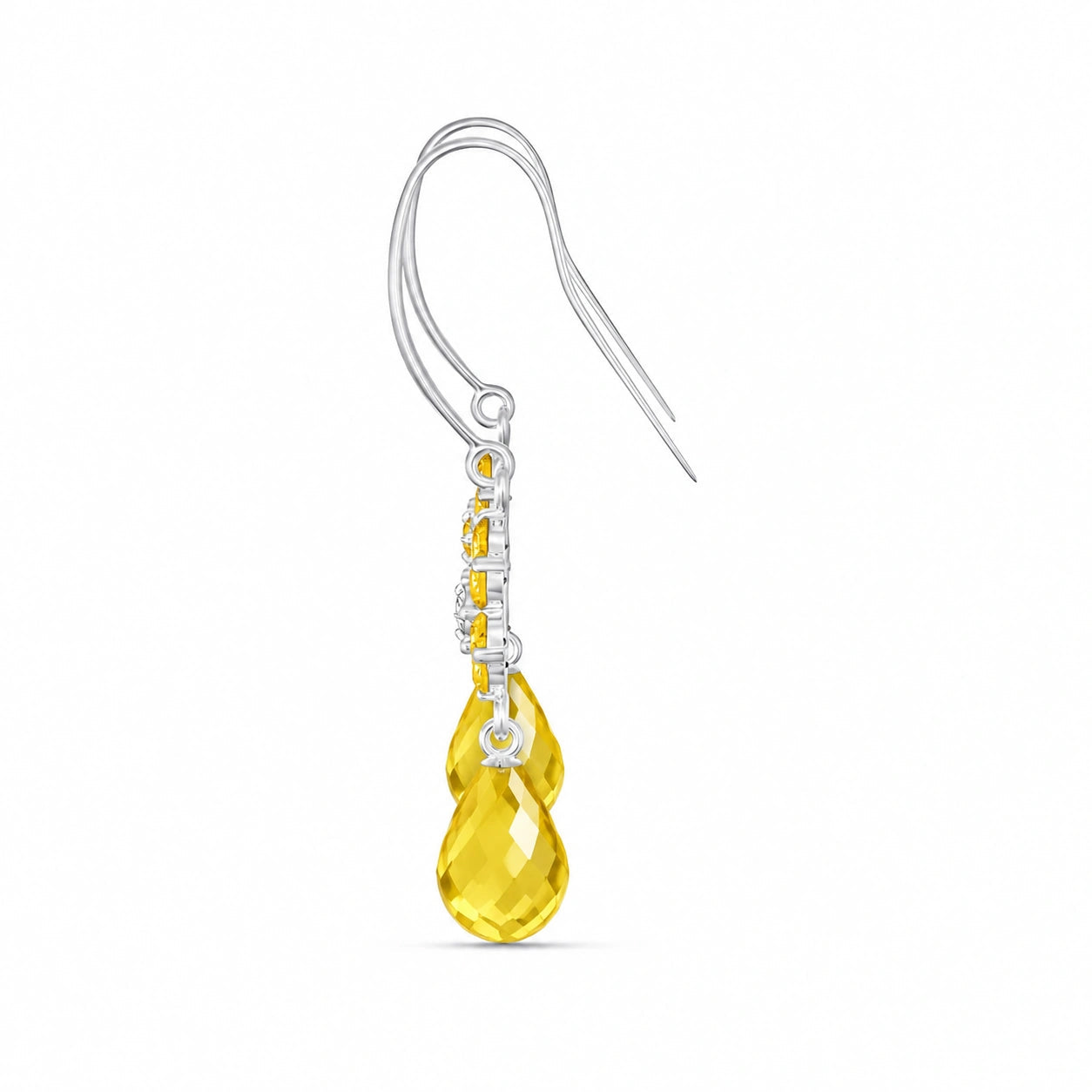 White Gold Diamond & Citrine — Mariabattistina