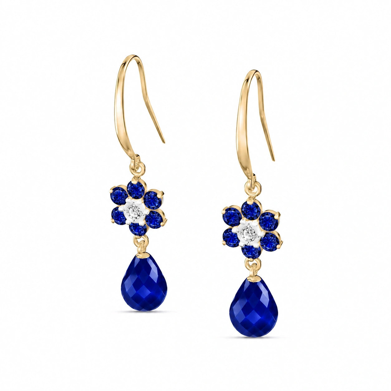 Yellow Gold Diamond & Sapphire — Mariabattistina