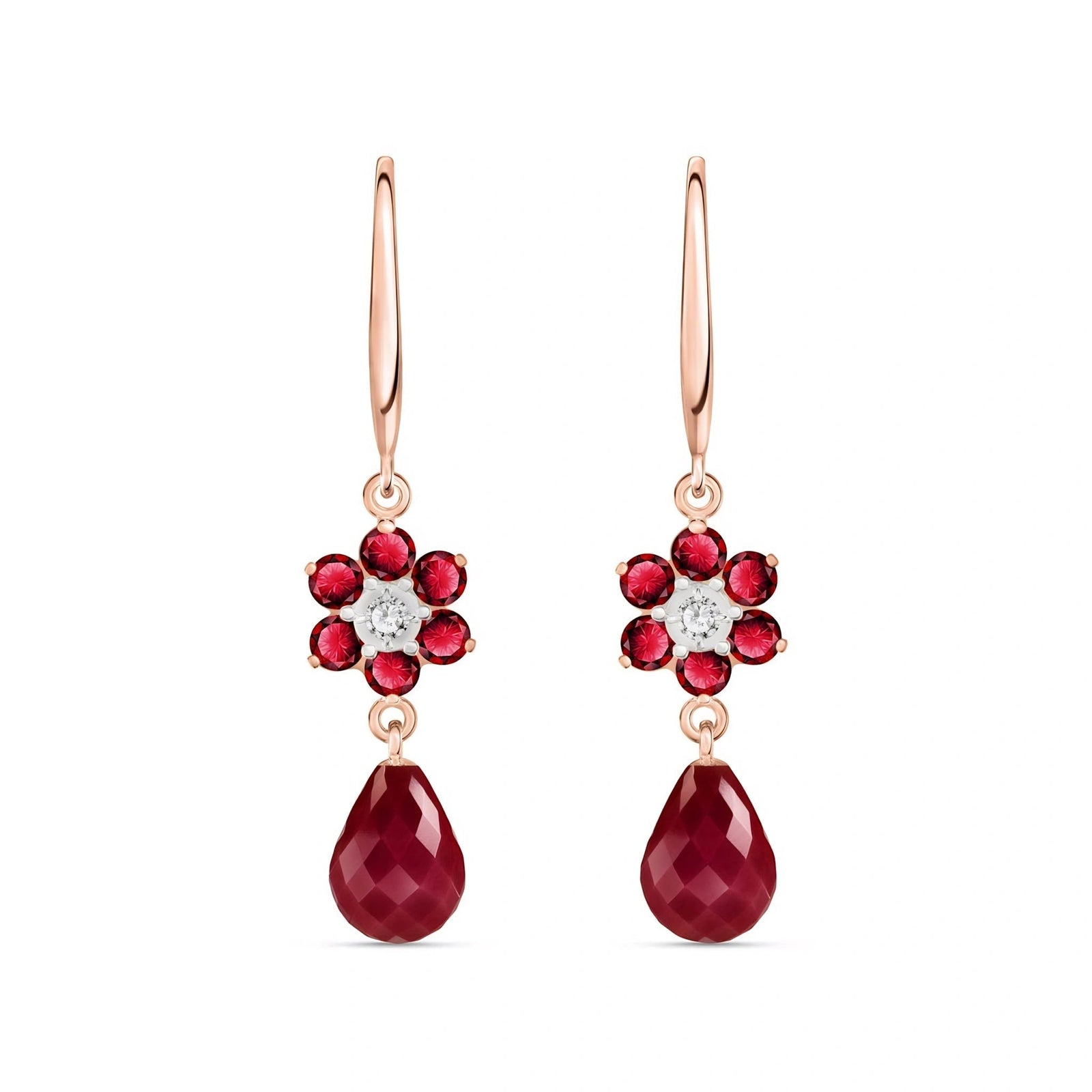 Rose Gold Belle Earrings Amethyst 10K — Giulia