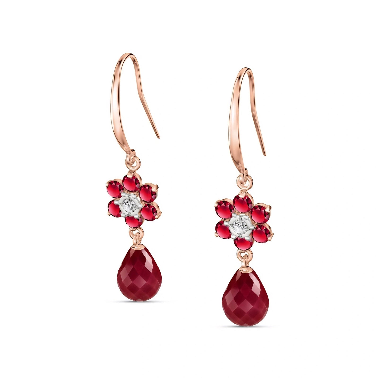 Rose Gold Belle Earrings Amethyst 10K — Giulia
