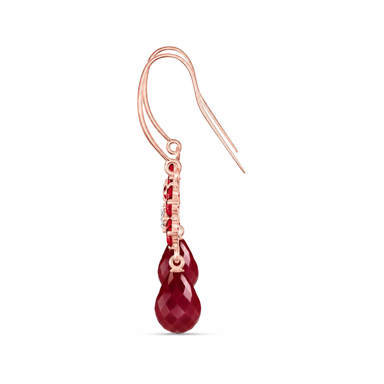 Rose Gold Belle Earrings Amethyst 10K — Giulia