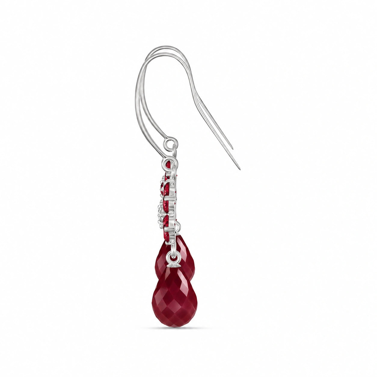 White Gold Belle Earrings Amethyst 10K — Giulia