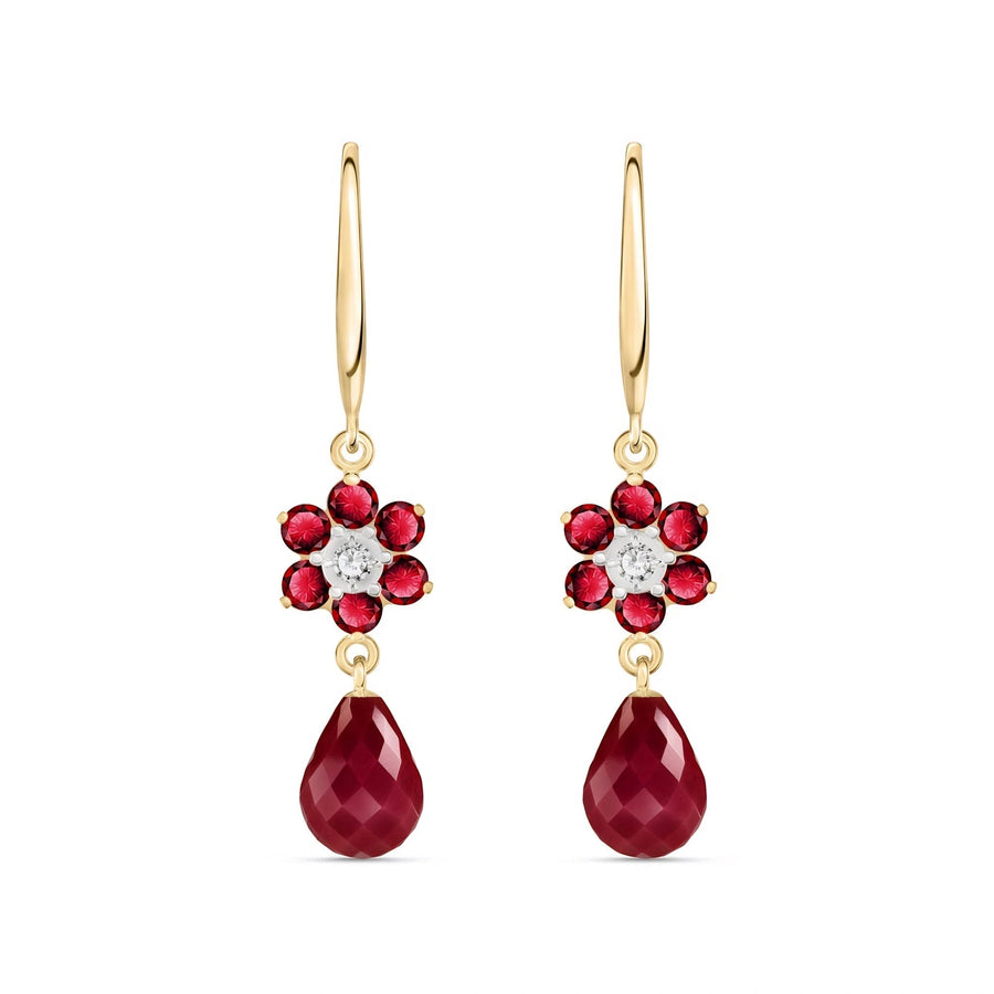 Yellow Gold Belle Earrings Amethyst 10K — Giulia