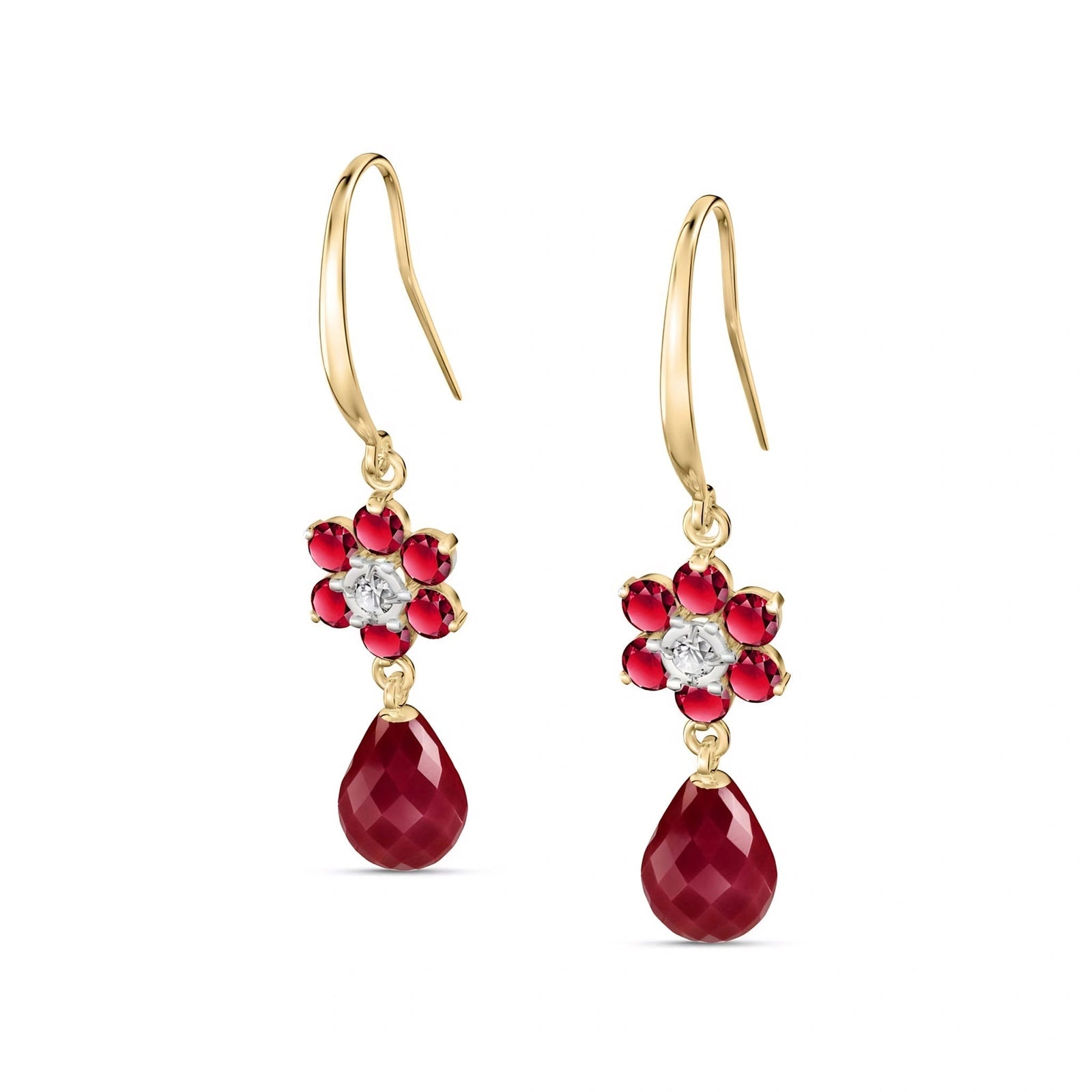 Yellow Gold Belle Earrings Amethyst 10K — Giulia